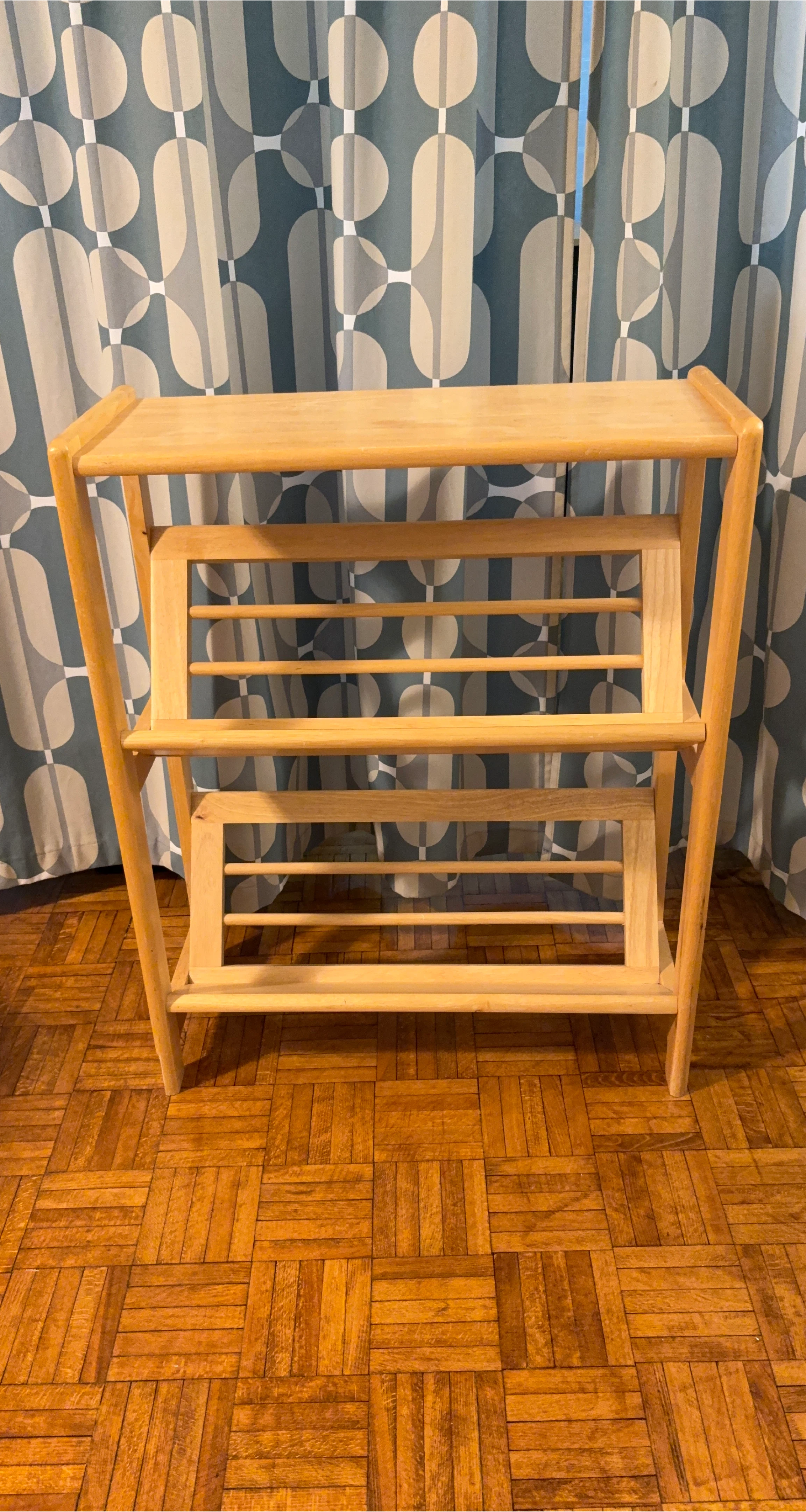 2-Tier Natural Wood Bookshelf