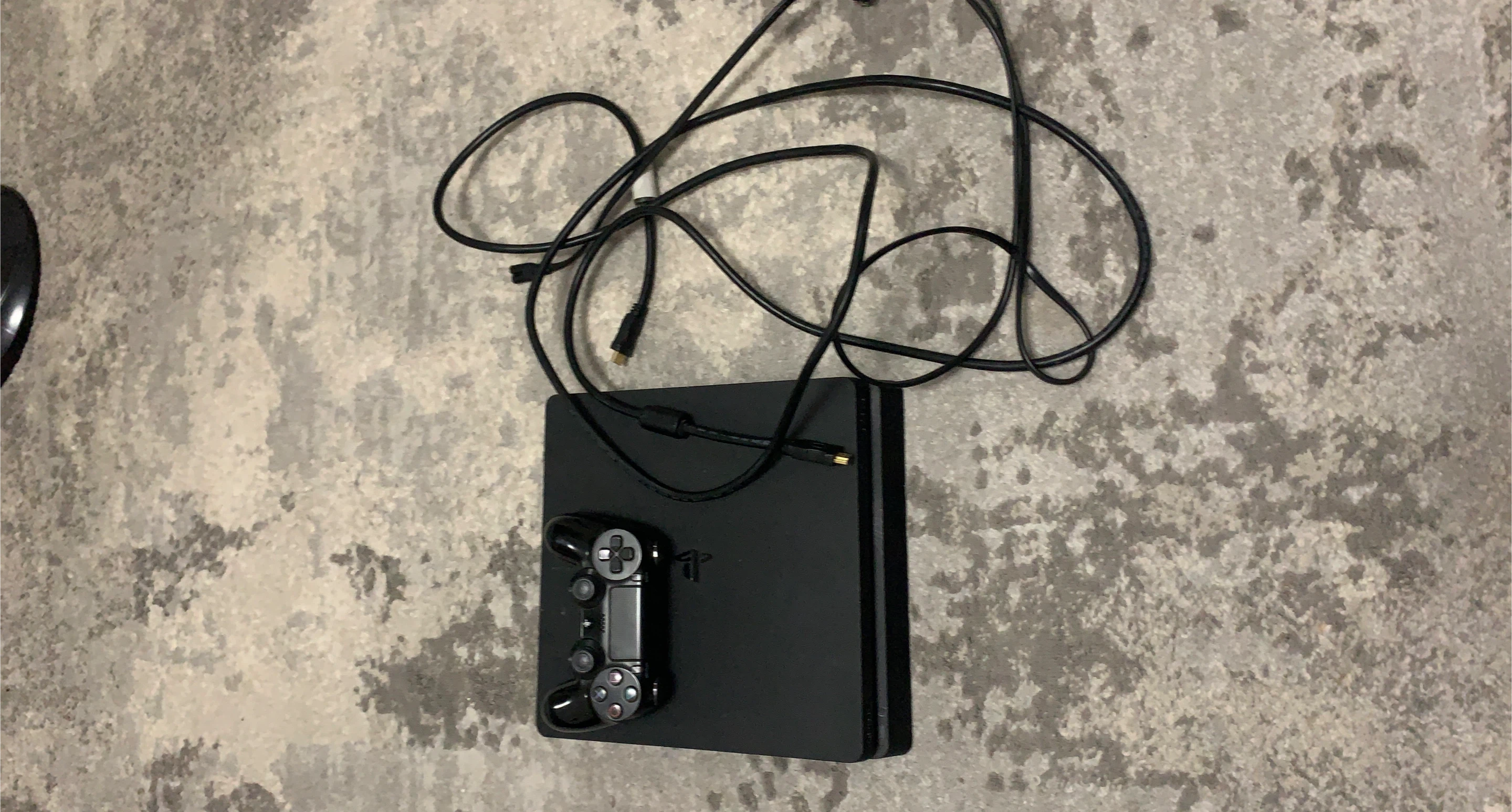 PlayStation 4 Slim Console with Controller and Cables