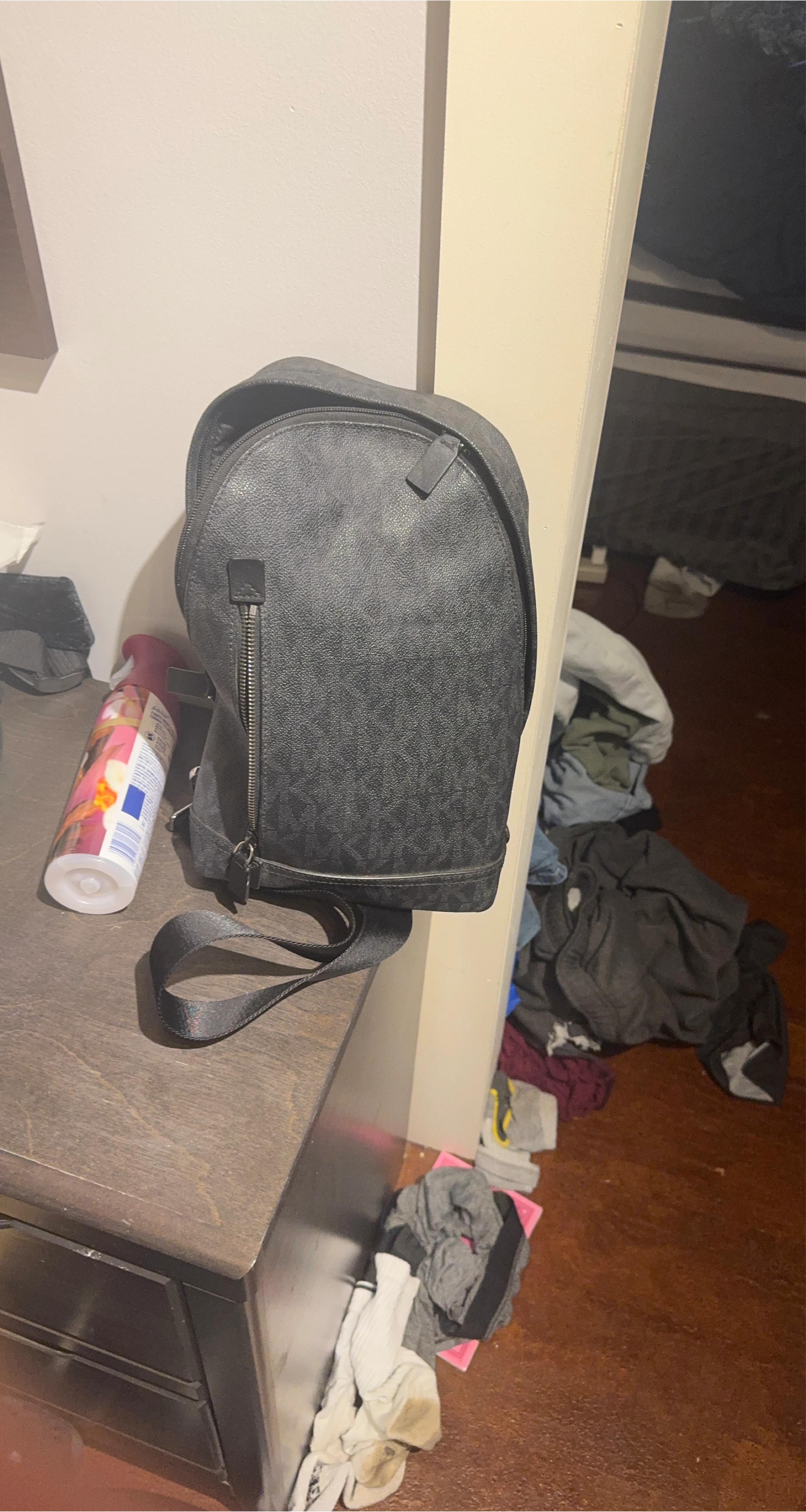 Michael Kors Black Monogram Backpack