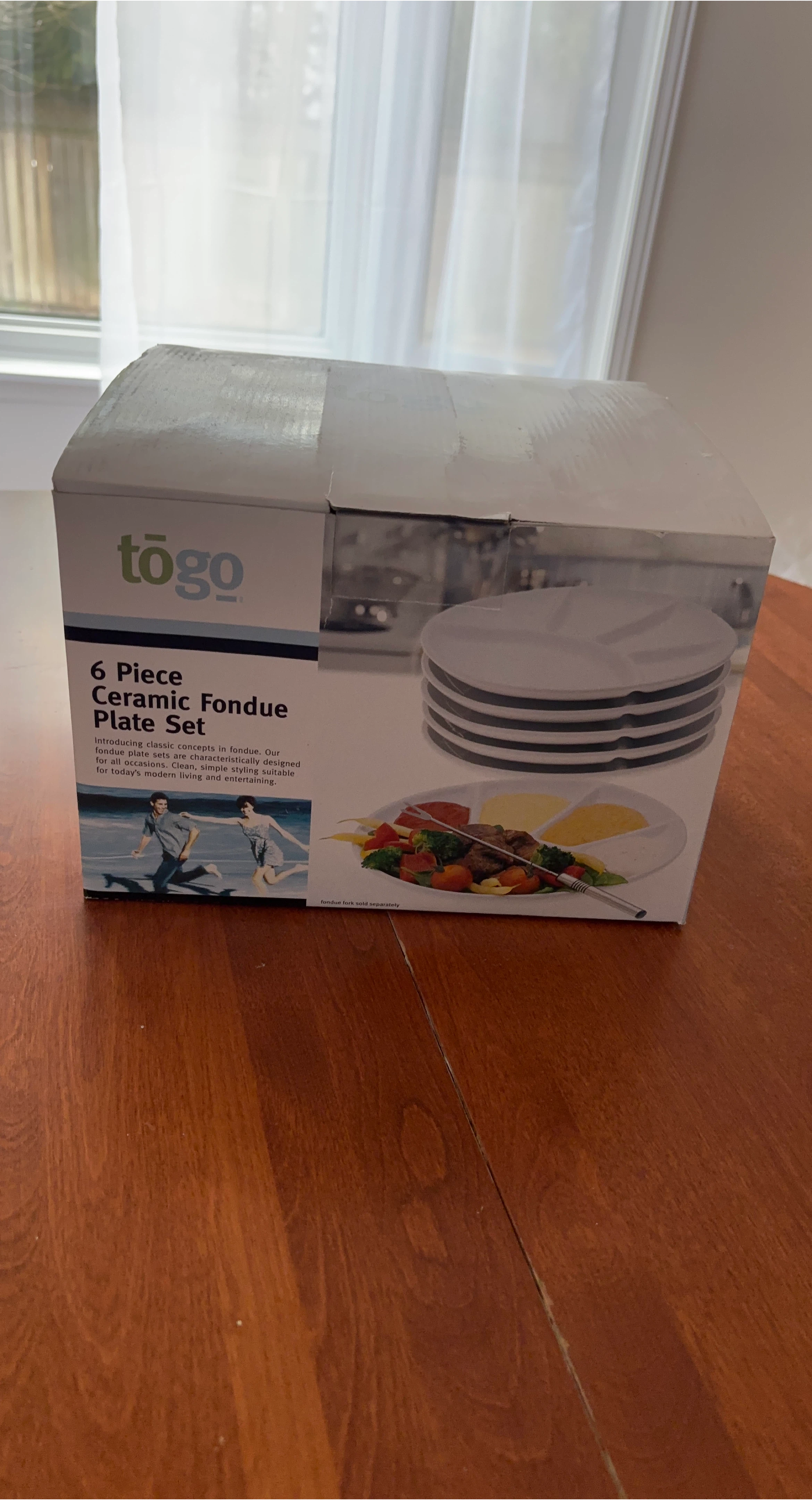 Togo 6 Piece Ceramic Fondue Plate Set
