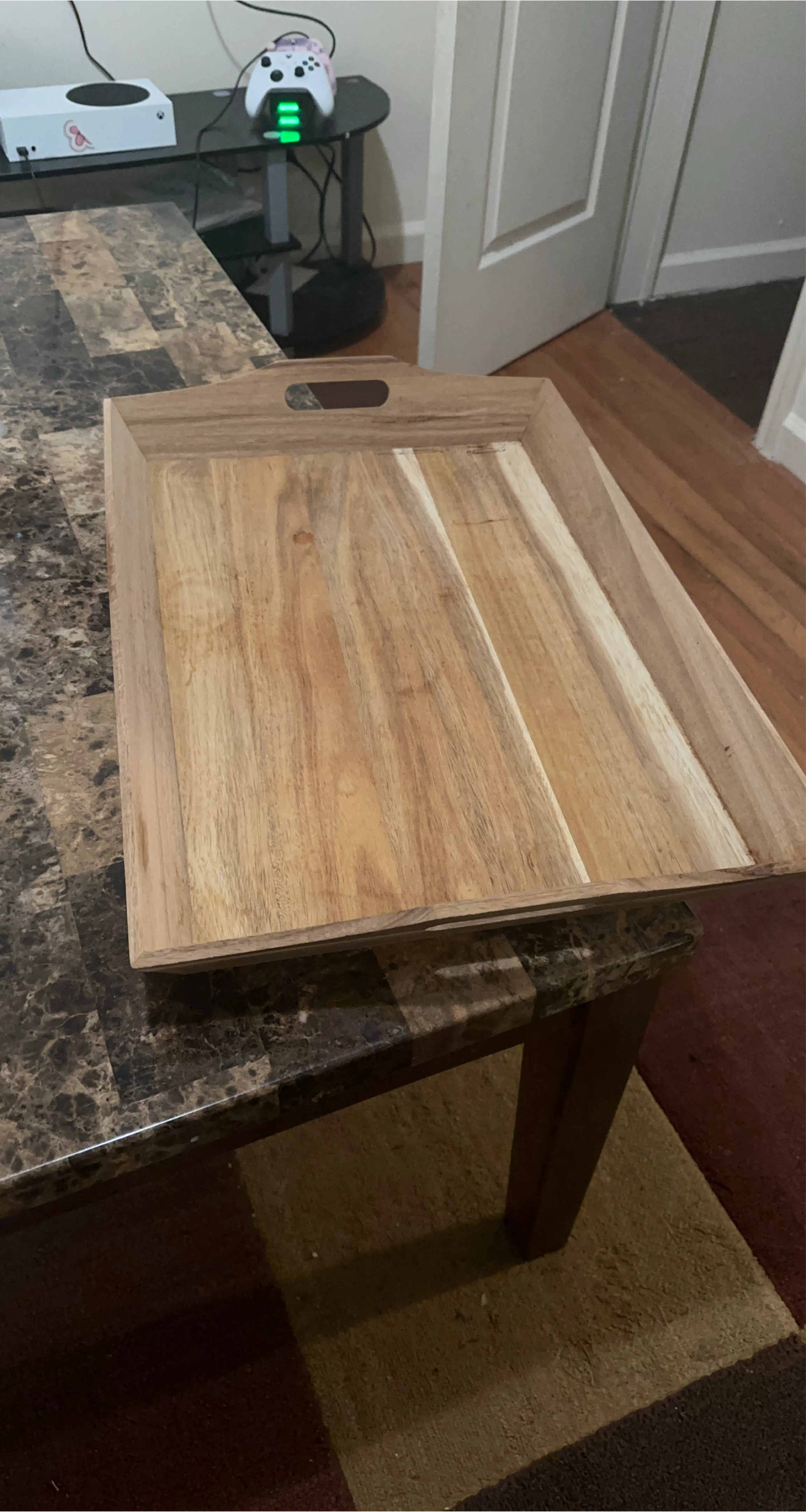 Wooden Serving Tray with Handles