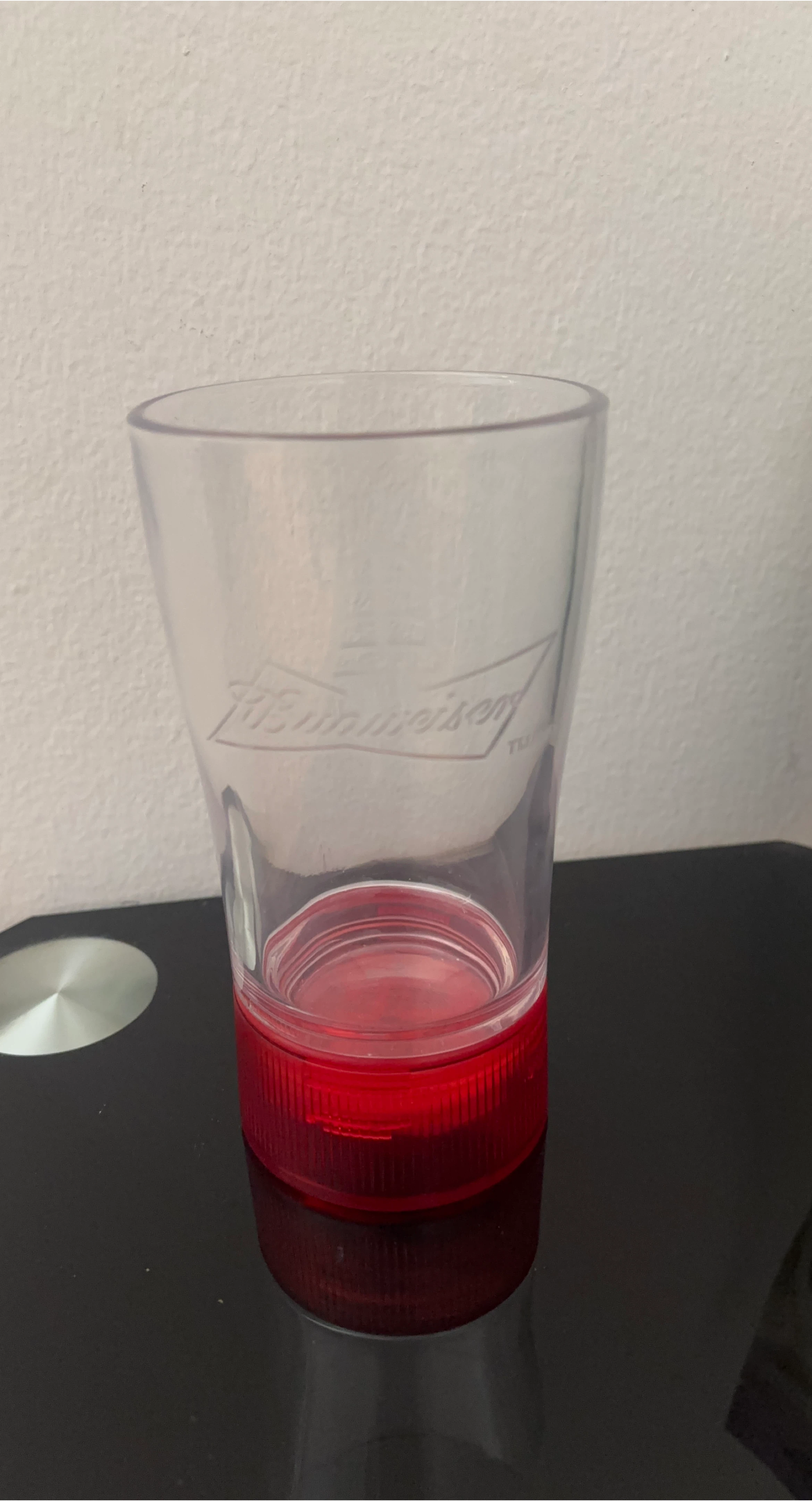 Budweiser Red light Glass