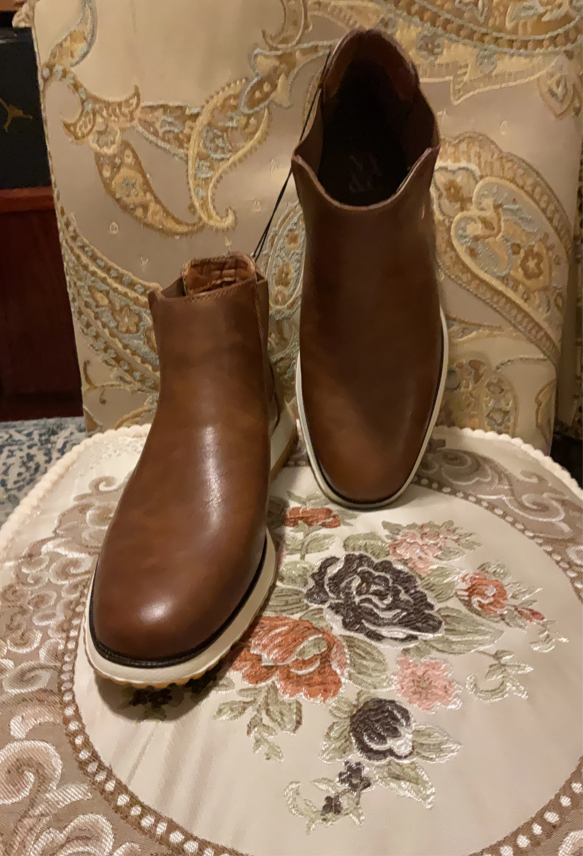 Brown Leather Chelsea Boots