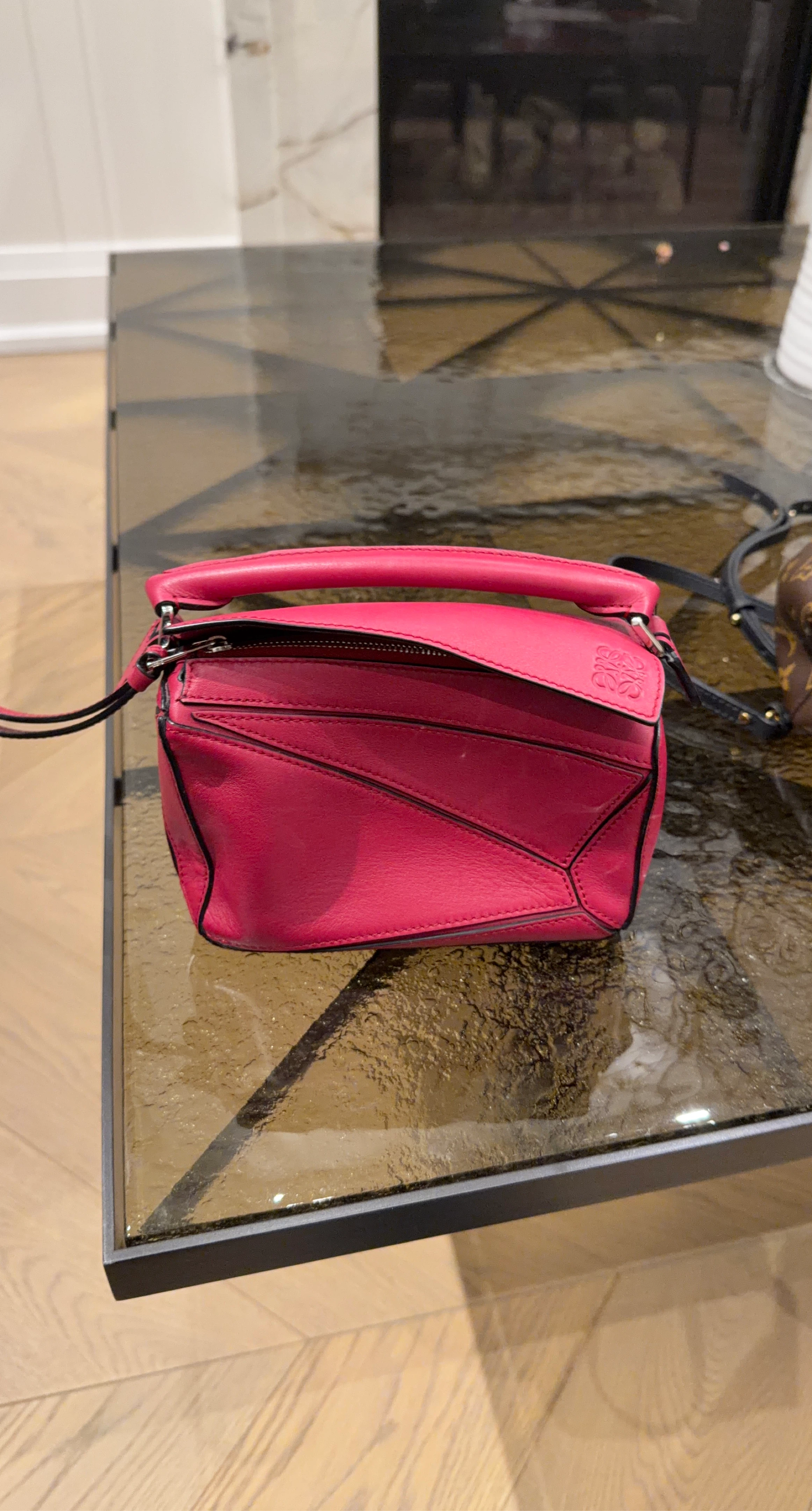 LOEWE Small Puzzle Bag - fuchsia leather