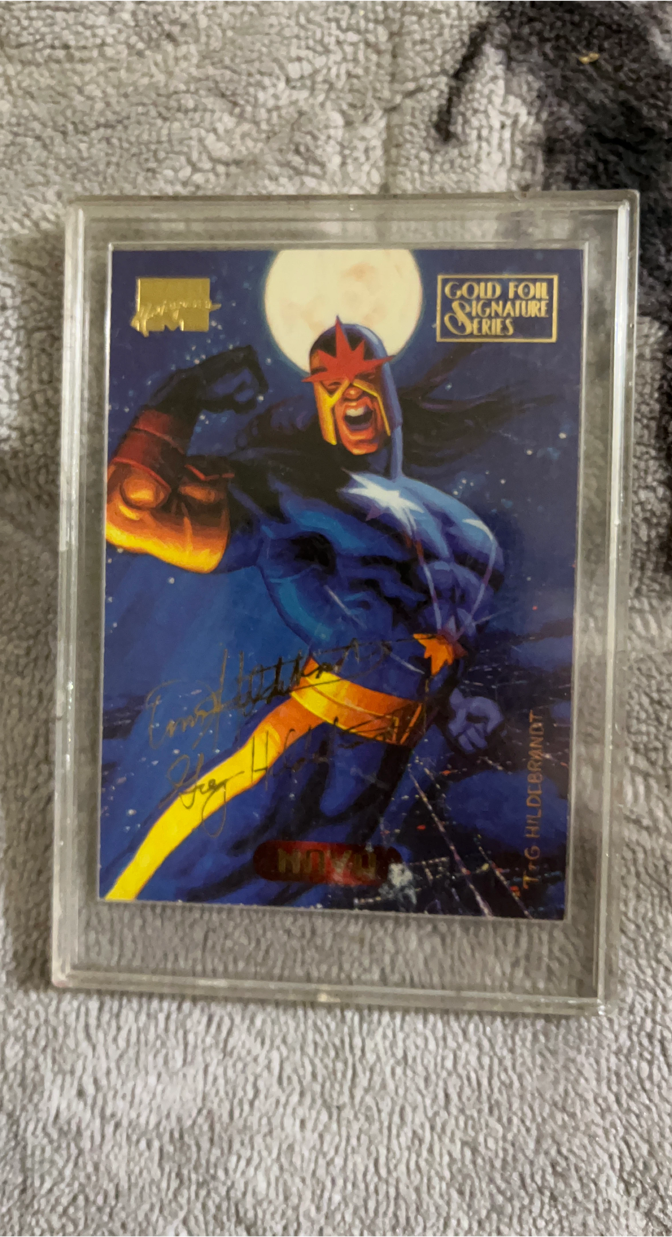 Marvel Comics Nova Gold Foil Signature Series Trading Card