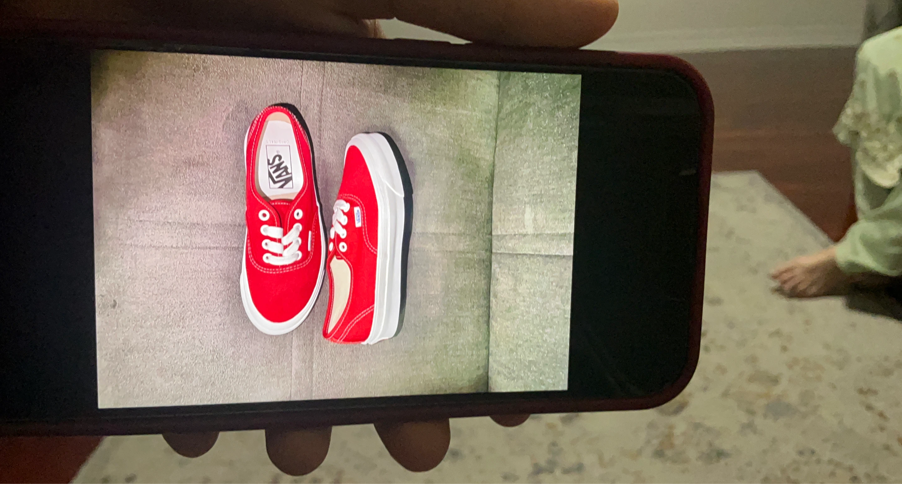 Red Vans Canvas Sneakers