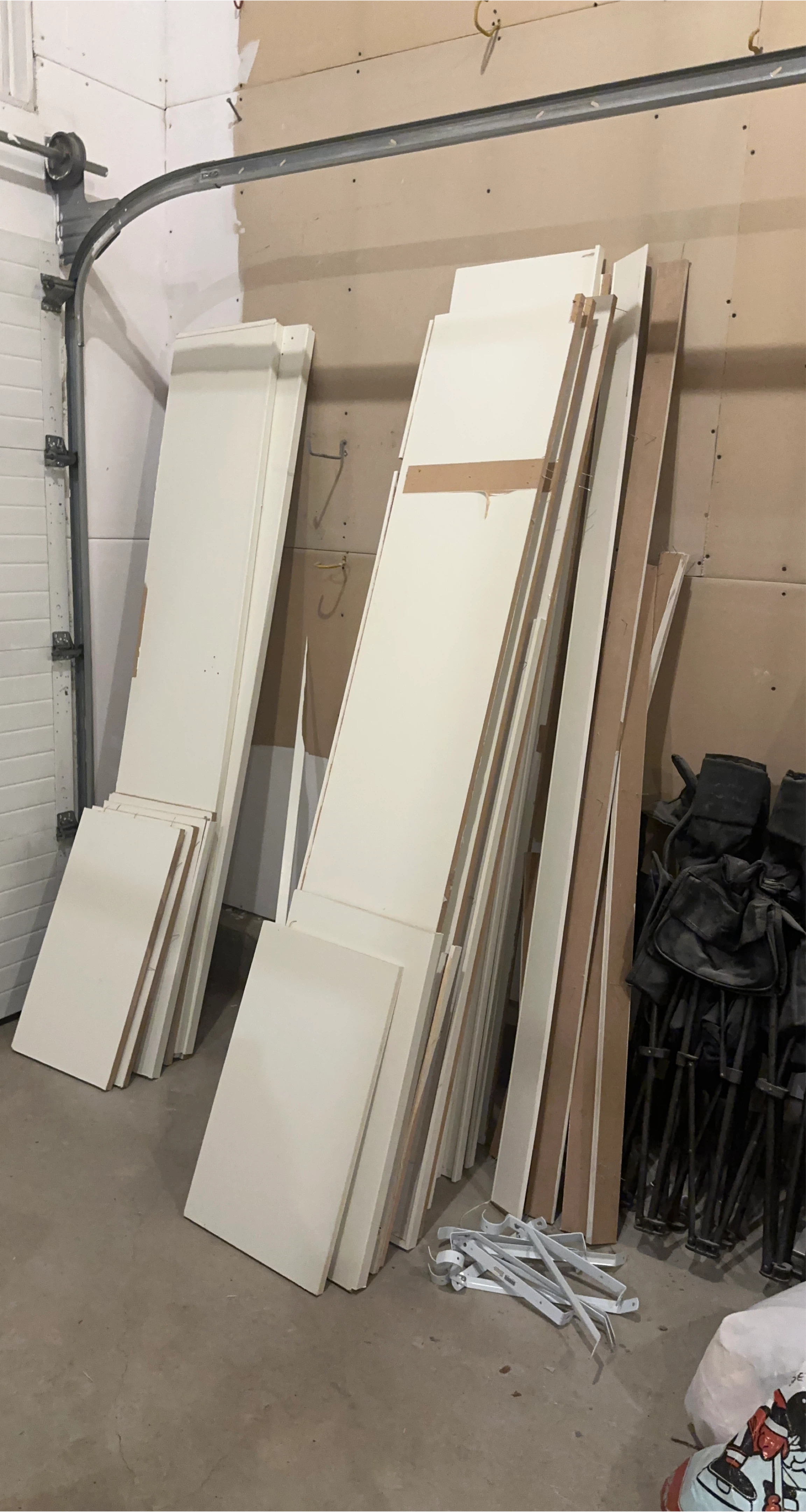 White Wood Shelving Boards and Brackets