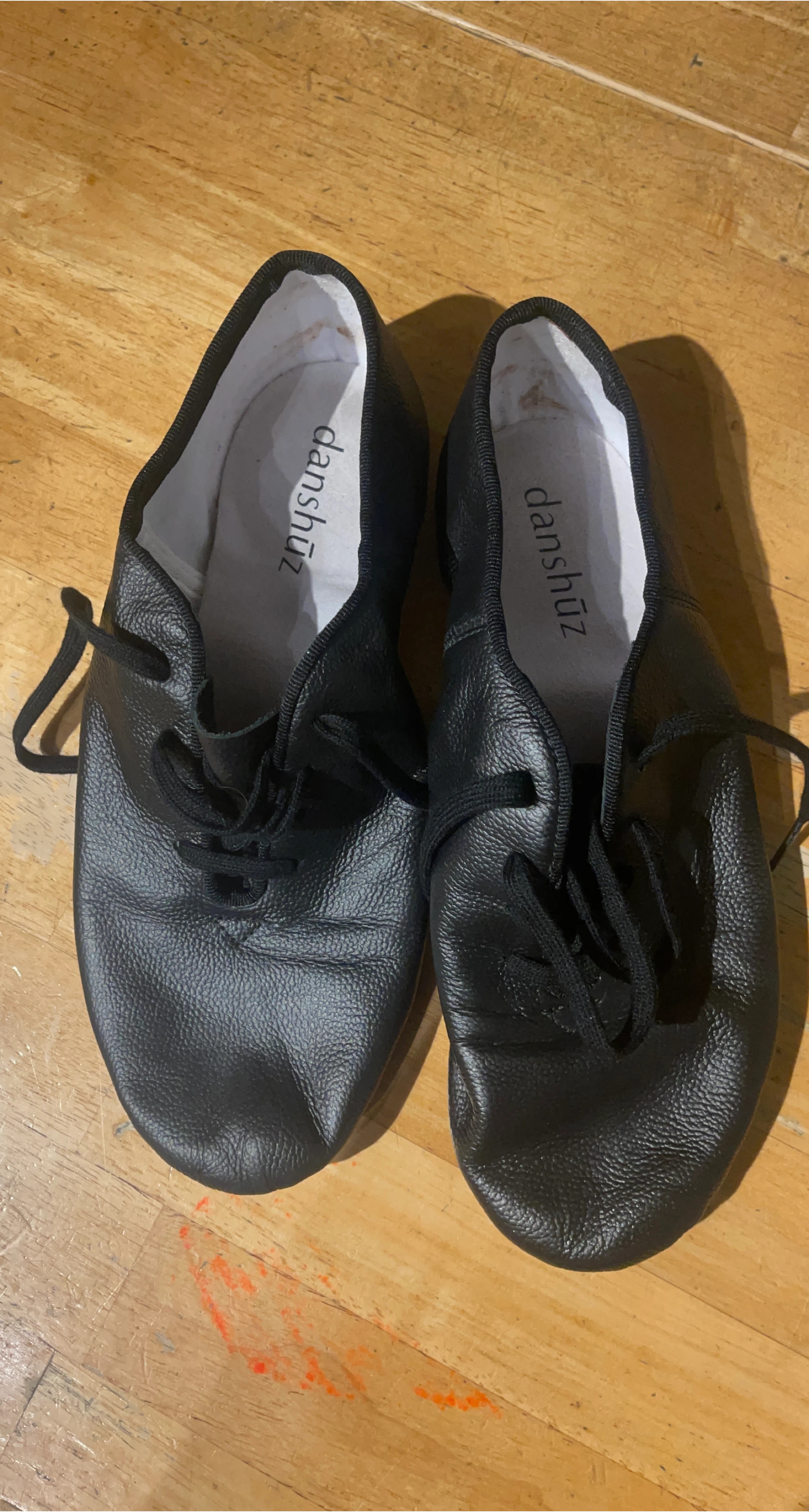 Danshuz Black Leather Jazz Shoes