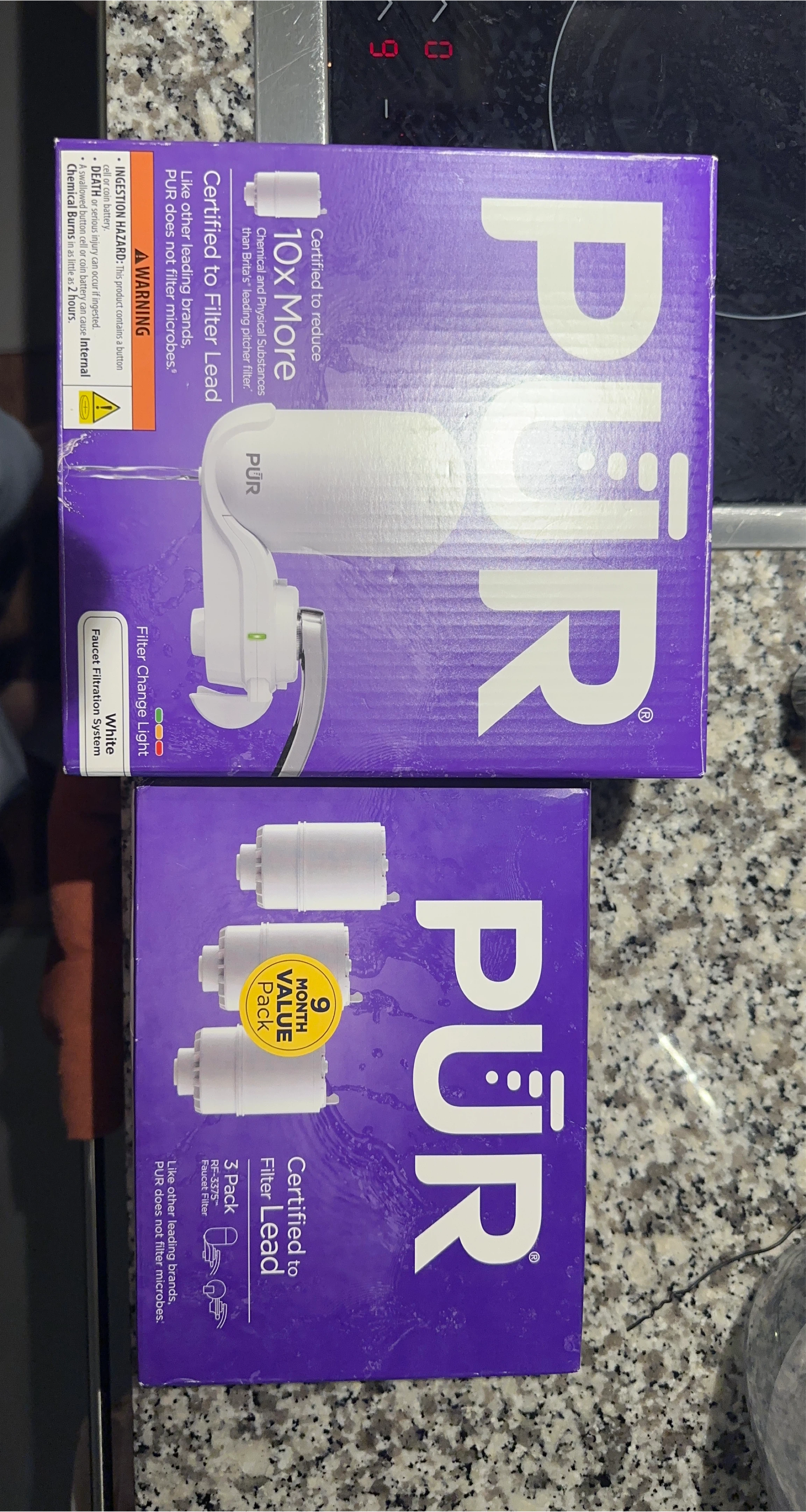 PUR Faucet Filtration System with 3-Pack Filter Refills