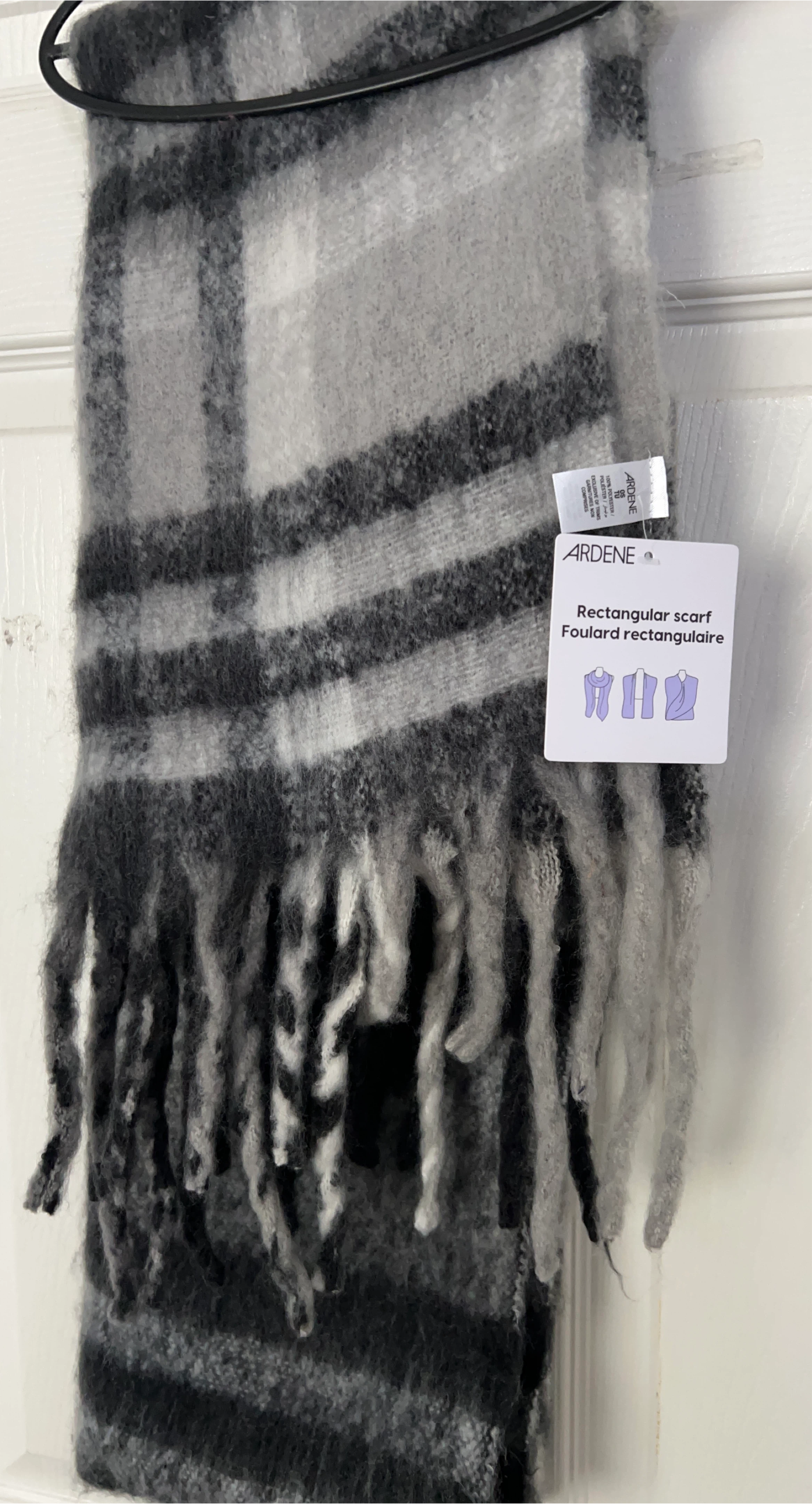 Ardene Rectangular Plaid Scarf