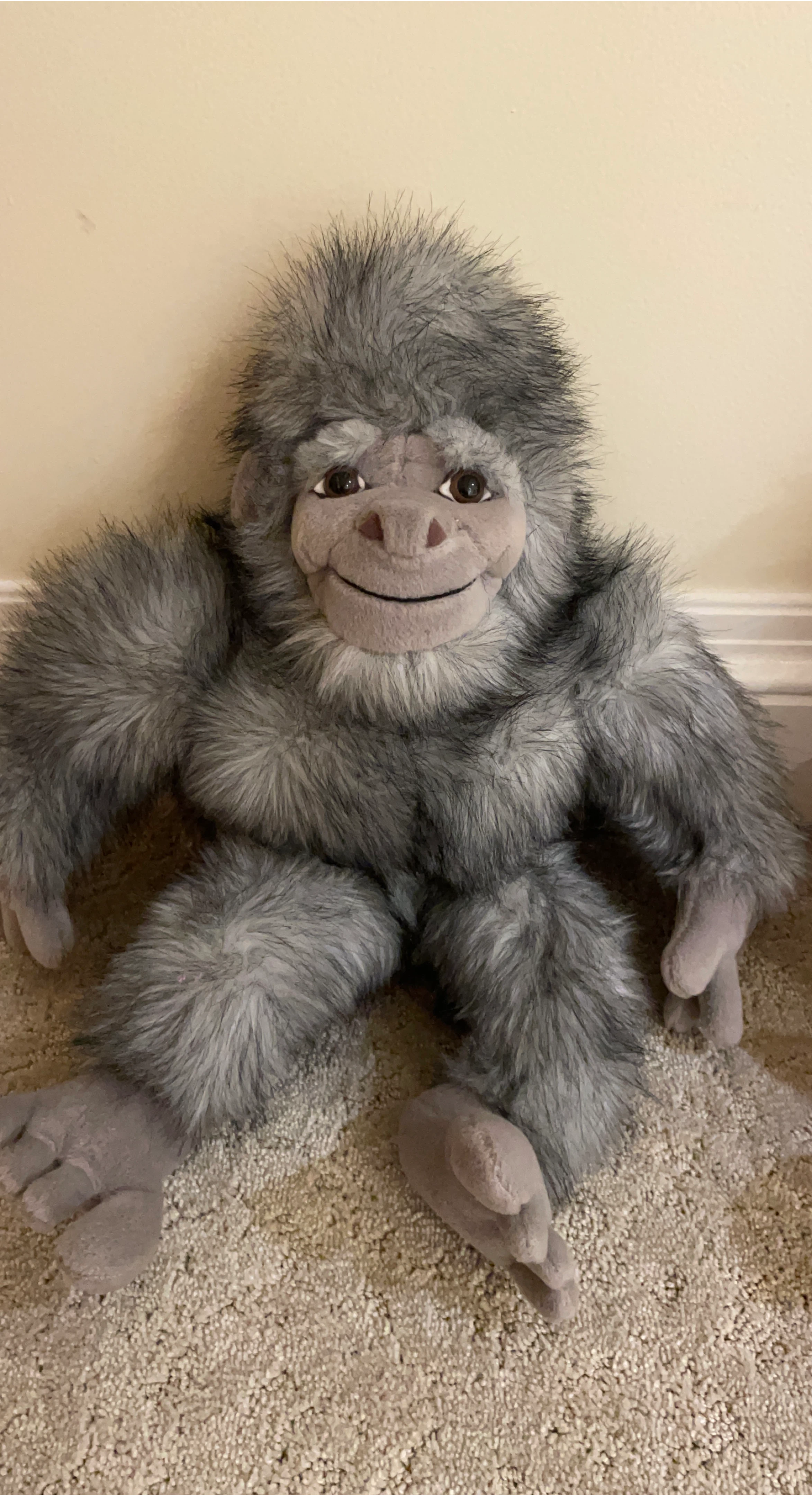 Grey Plush Yeti Toy