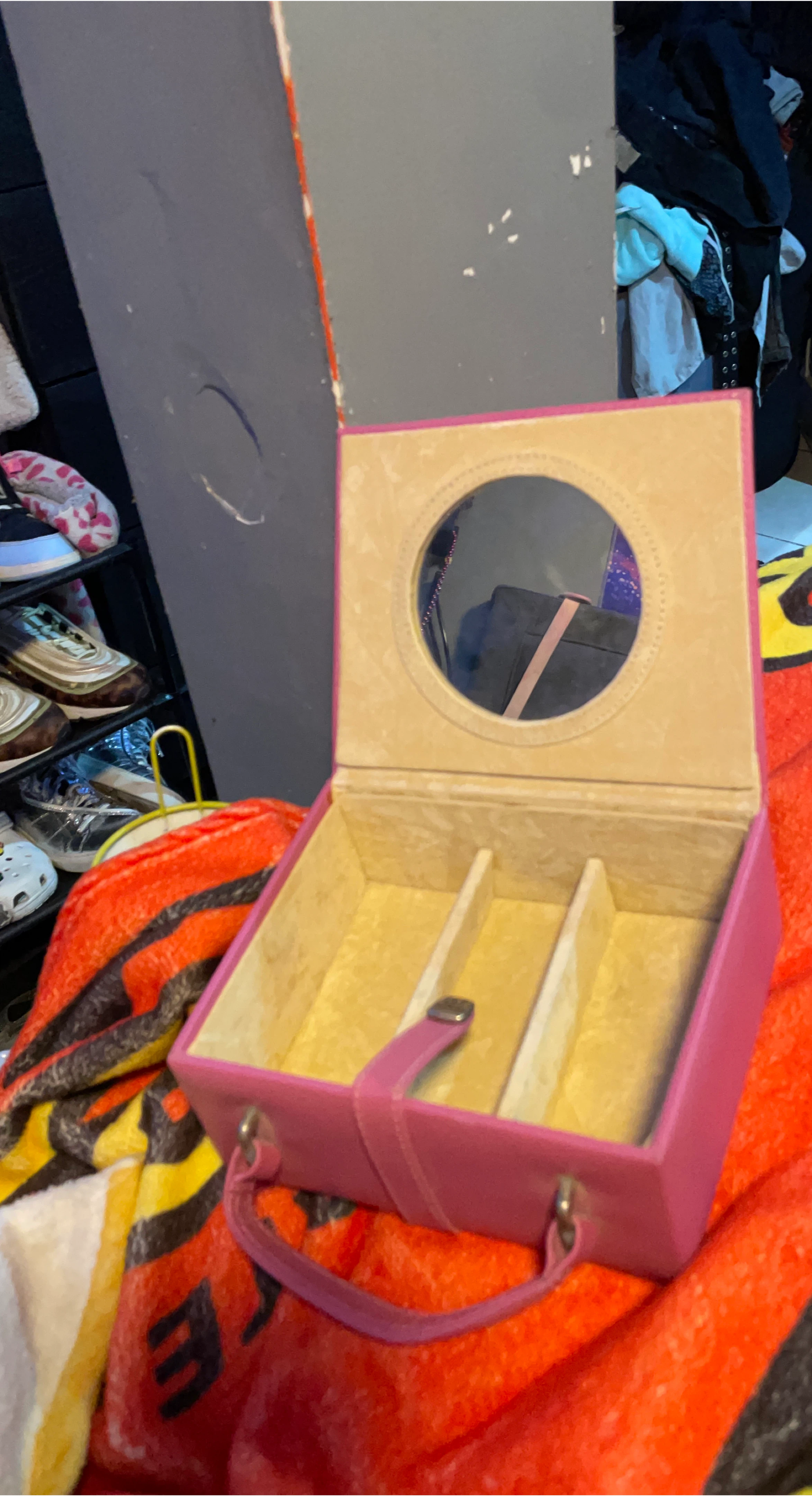 Pink Jewelry Box with Mirror🥕