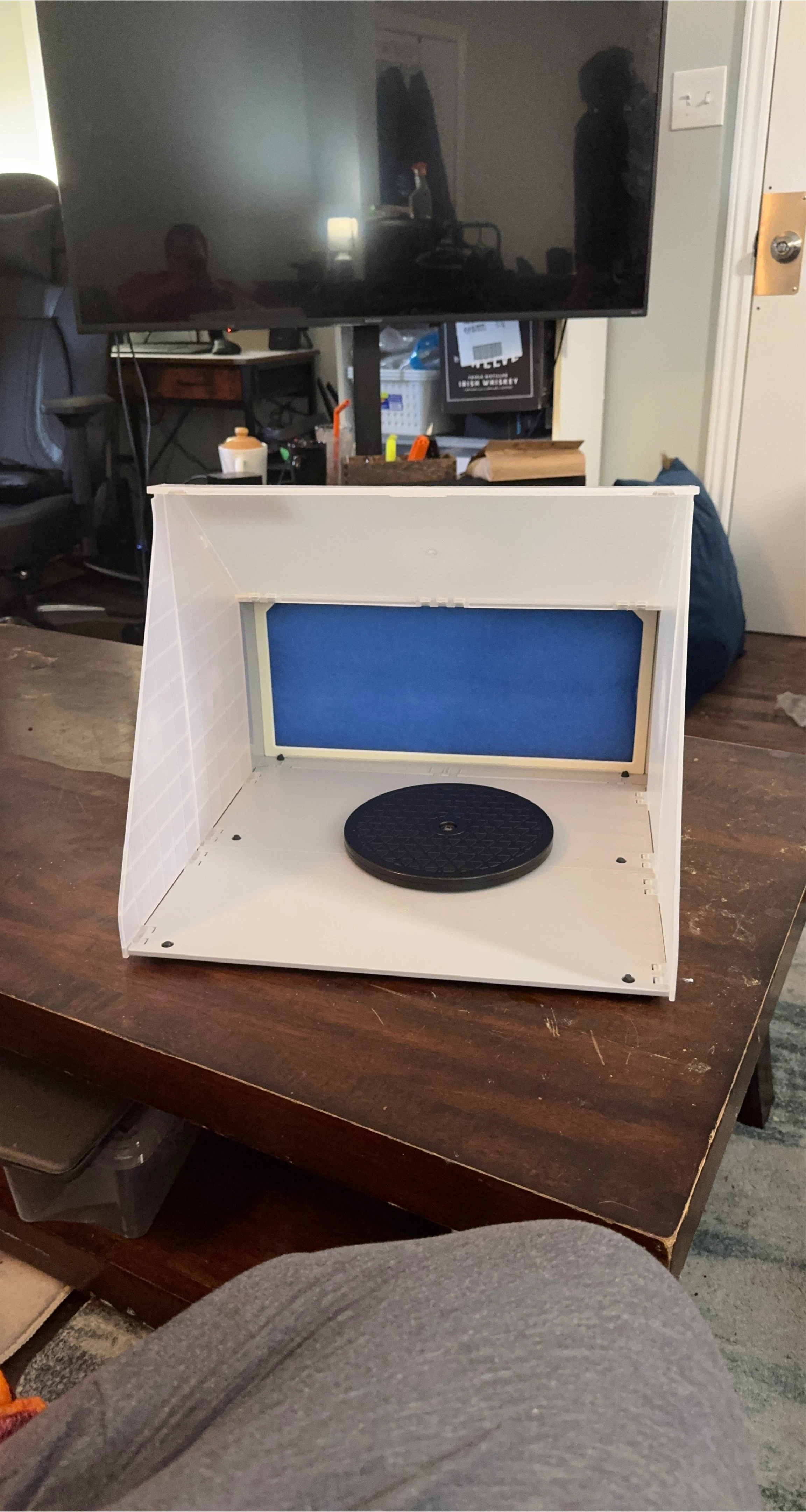 Portable Airbrush Spray Booth with Turntable