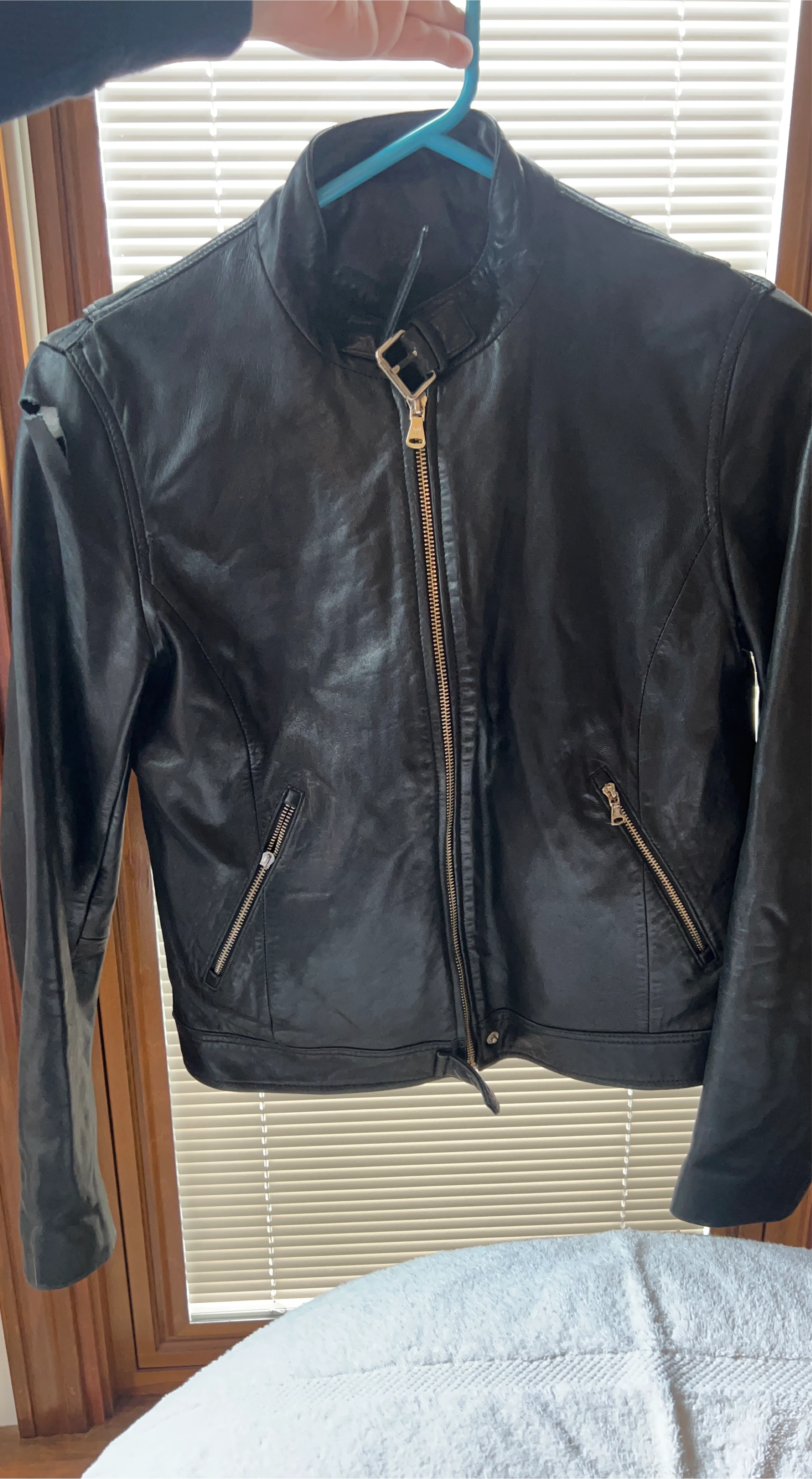 Black Leather Jacket - Some Damage