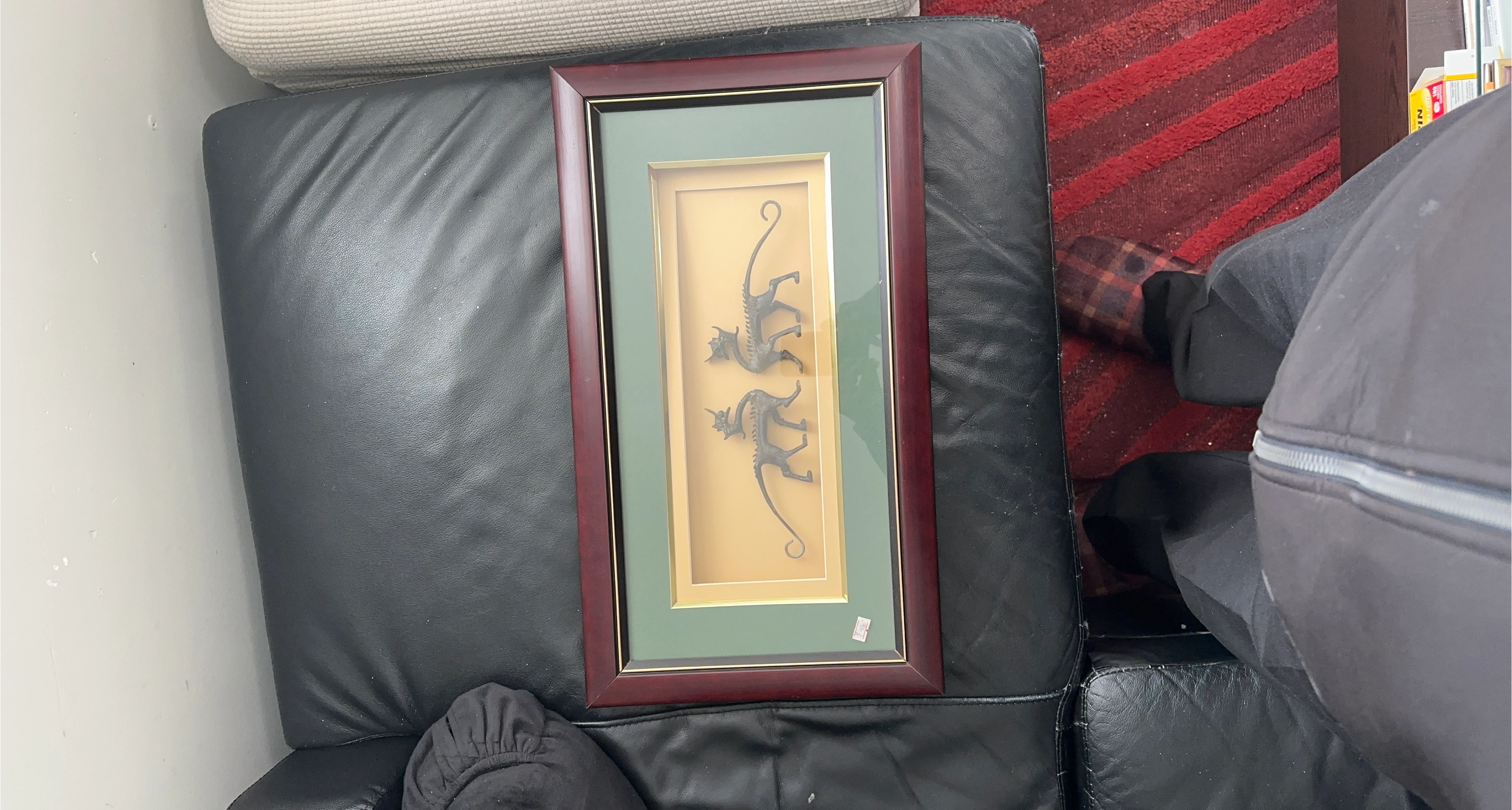 Framed Wall Art with Dragon Designs