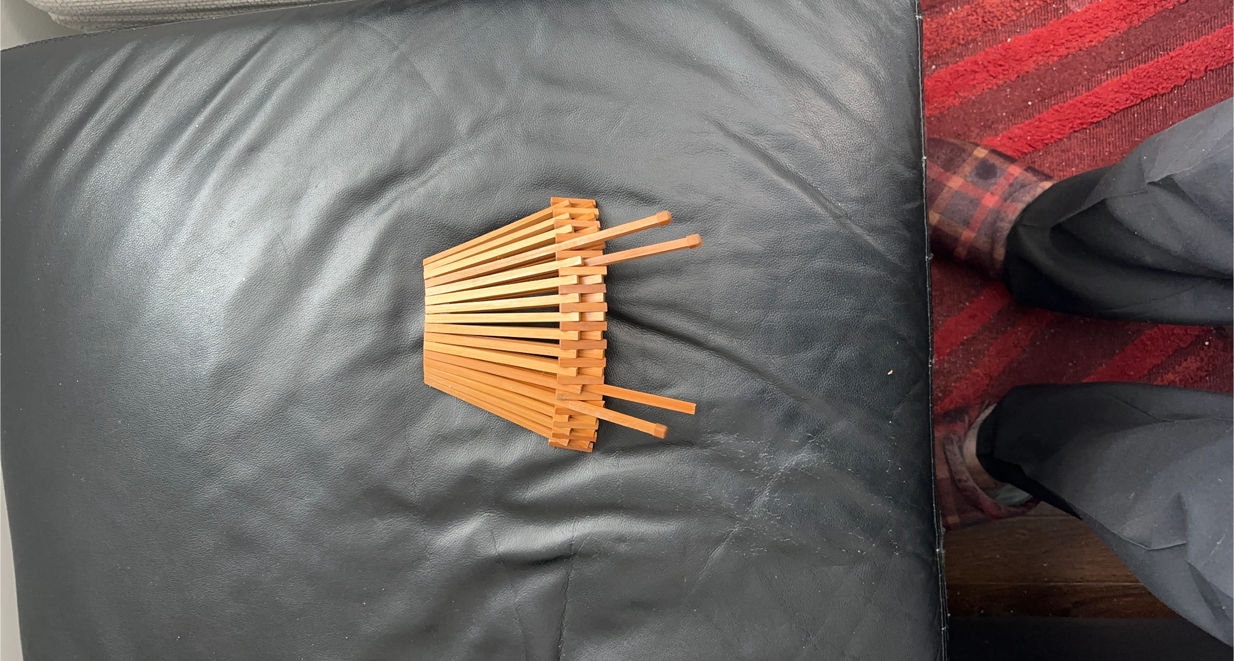 Wooden Accordion Bowl Basket