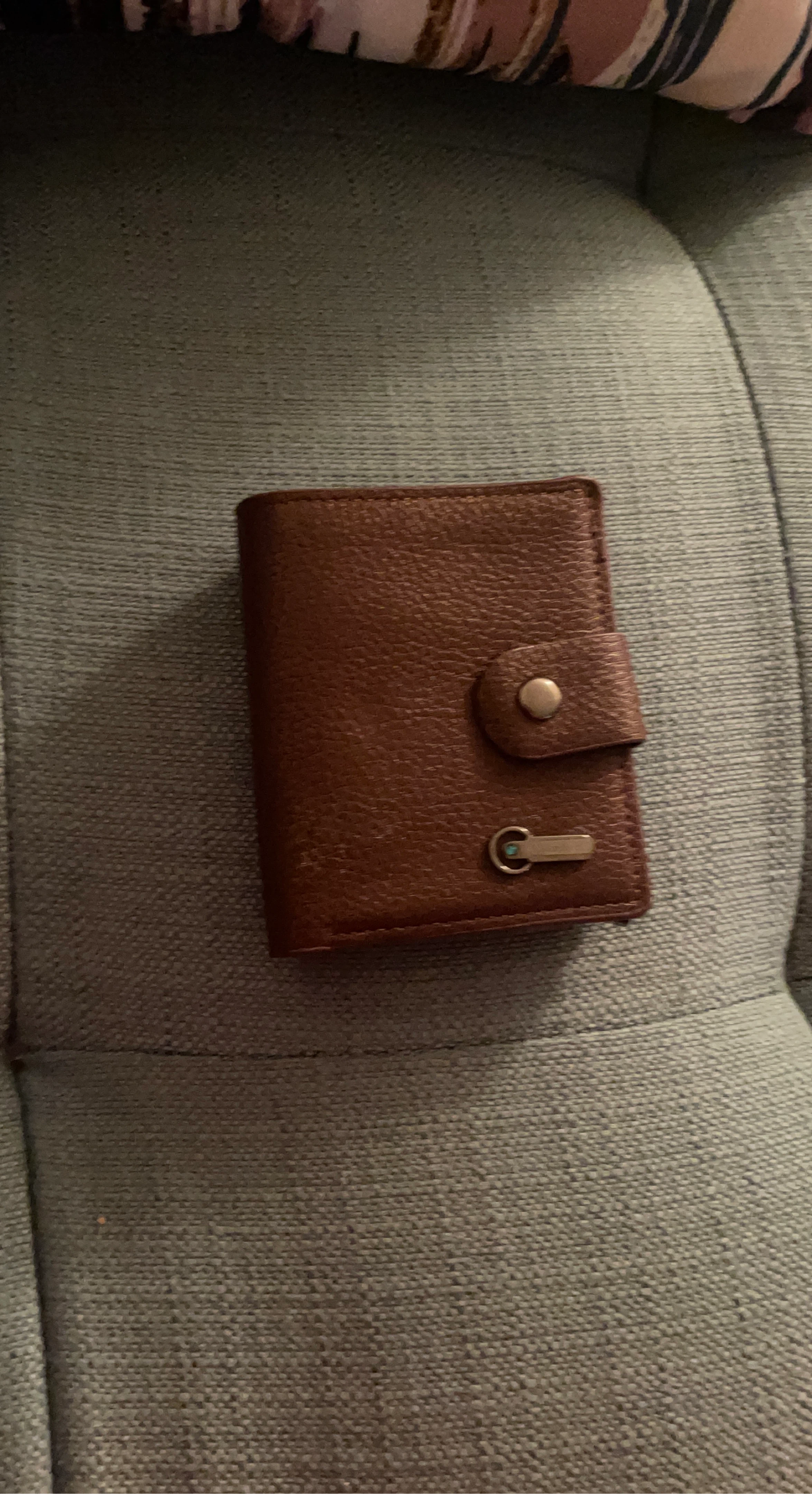Brown Faux Leather Bifold Wallet