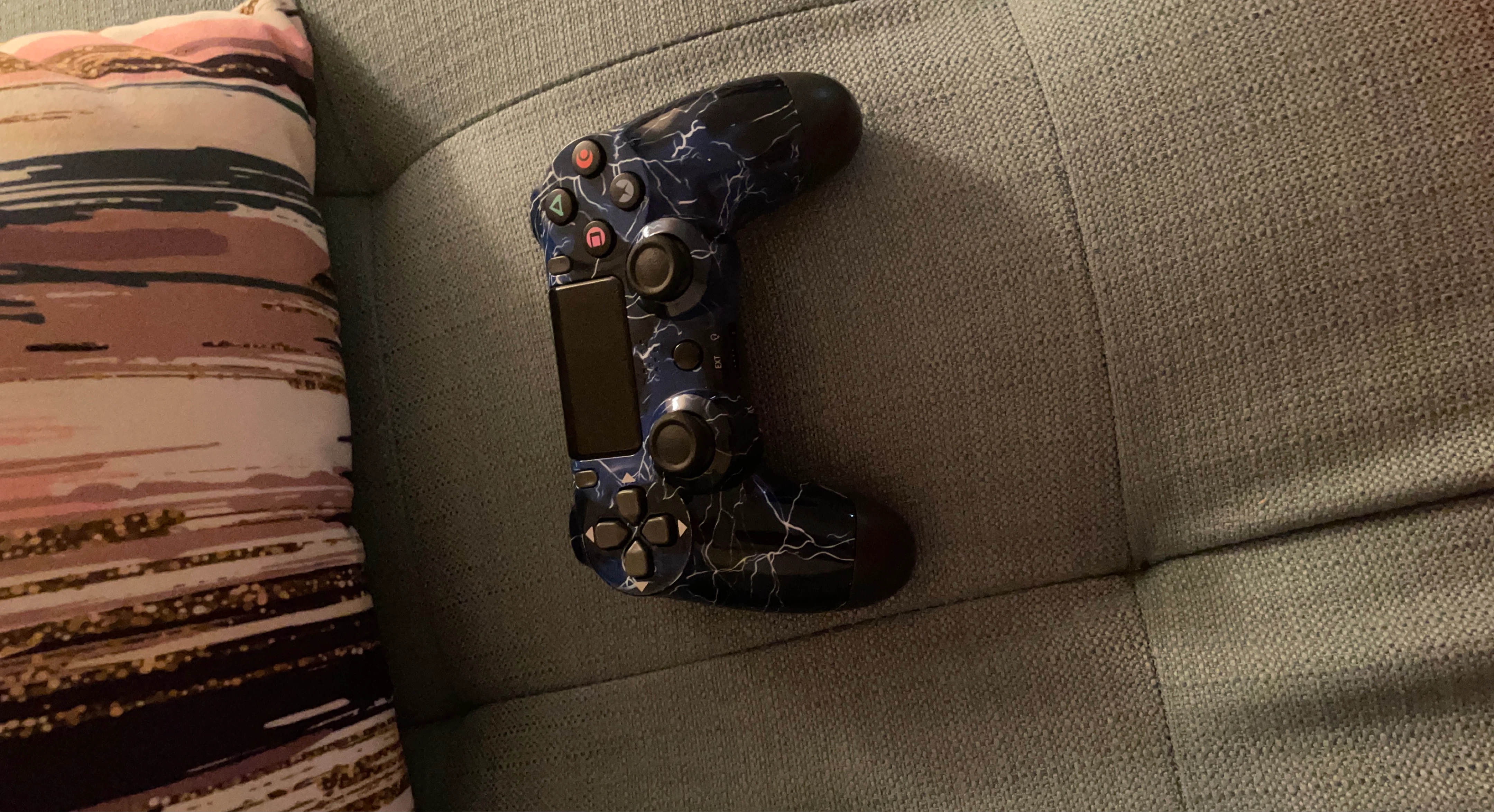 Custom Blue Lightning PS4 Controller