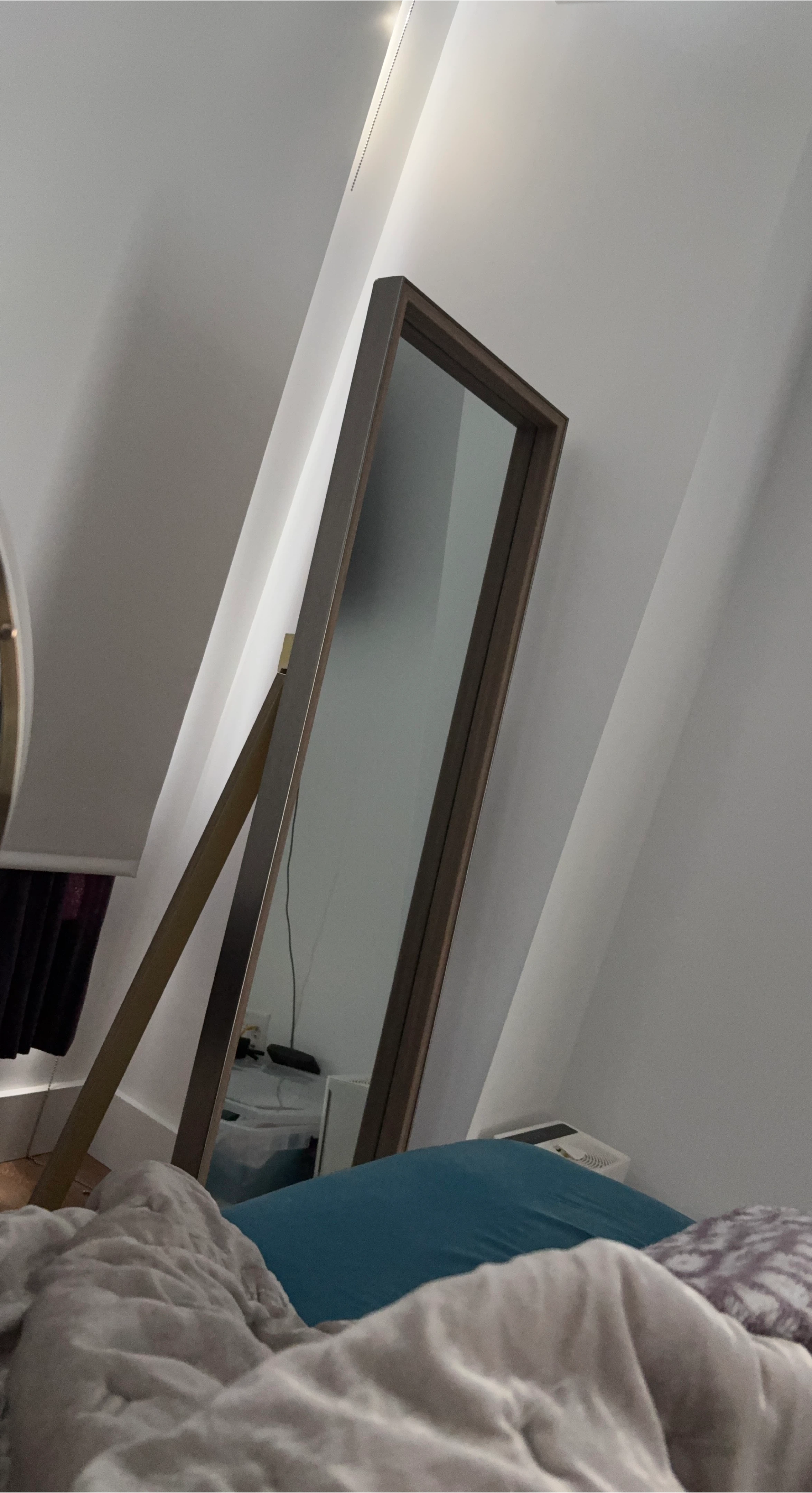 Full Length Standing Mirror with Wood Frame