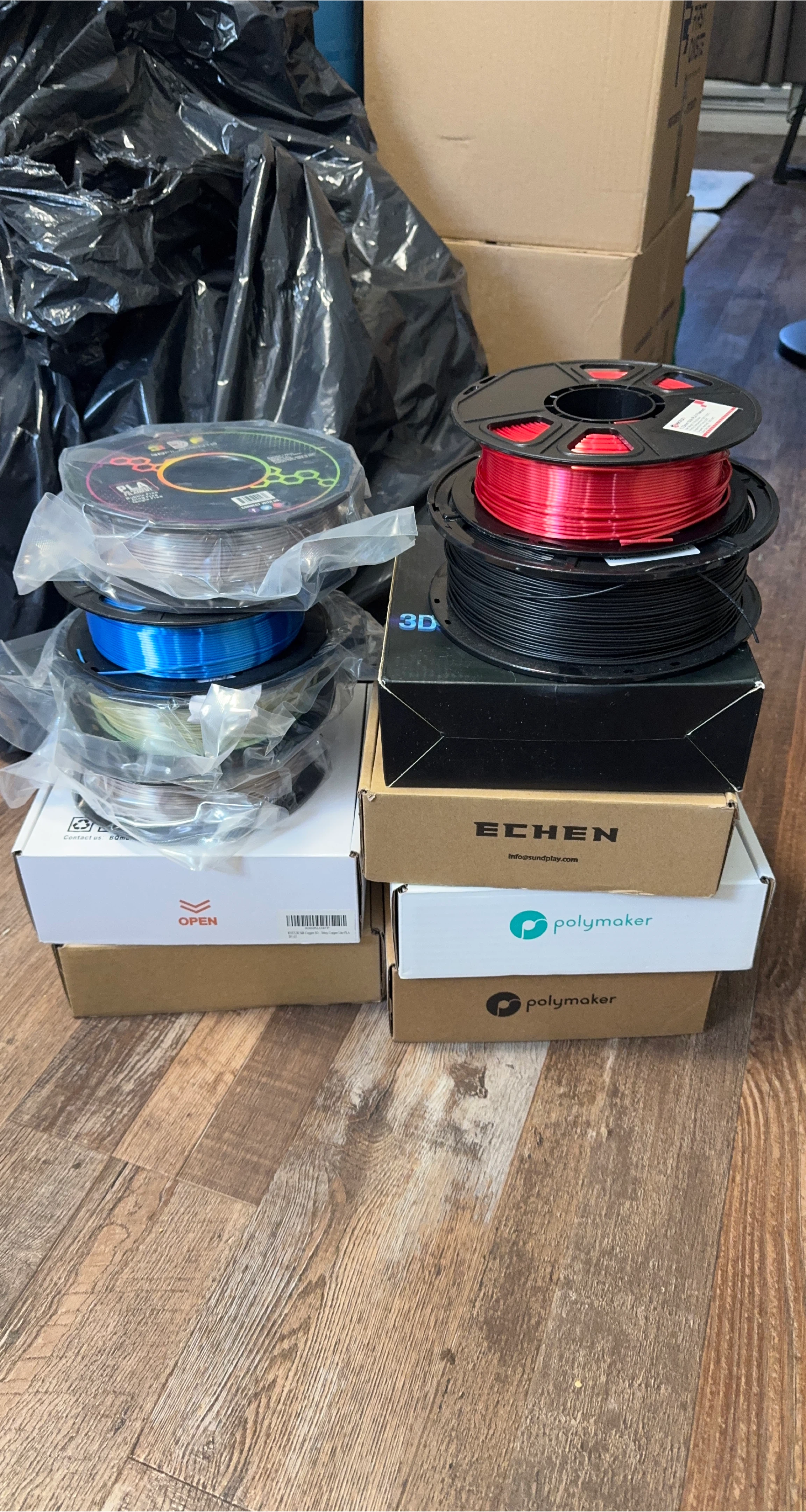 Various 3D Printer Filaments - Polymaker, Echen