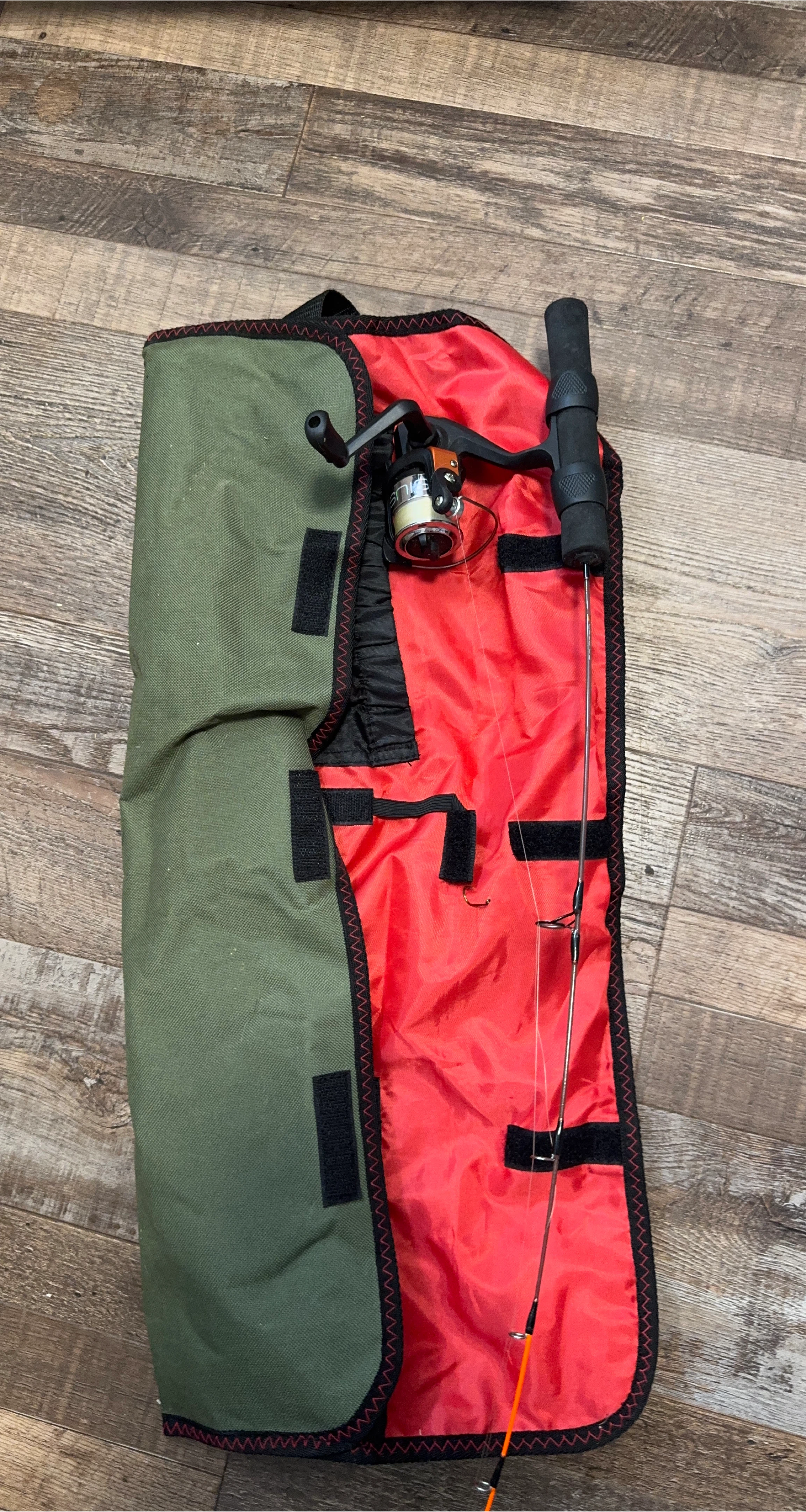 Ice Fishing Rod and Reel Combo with Case