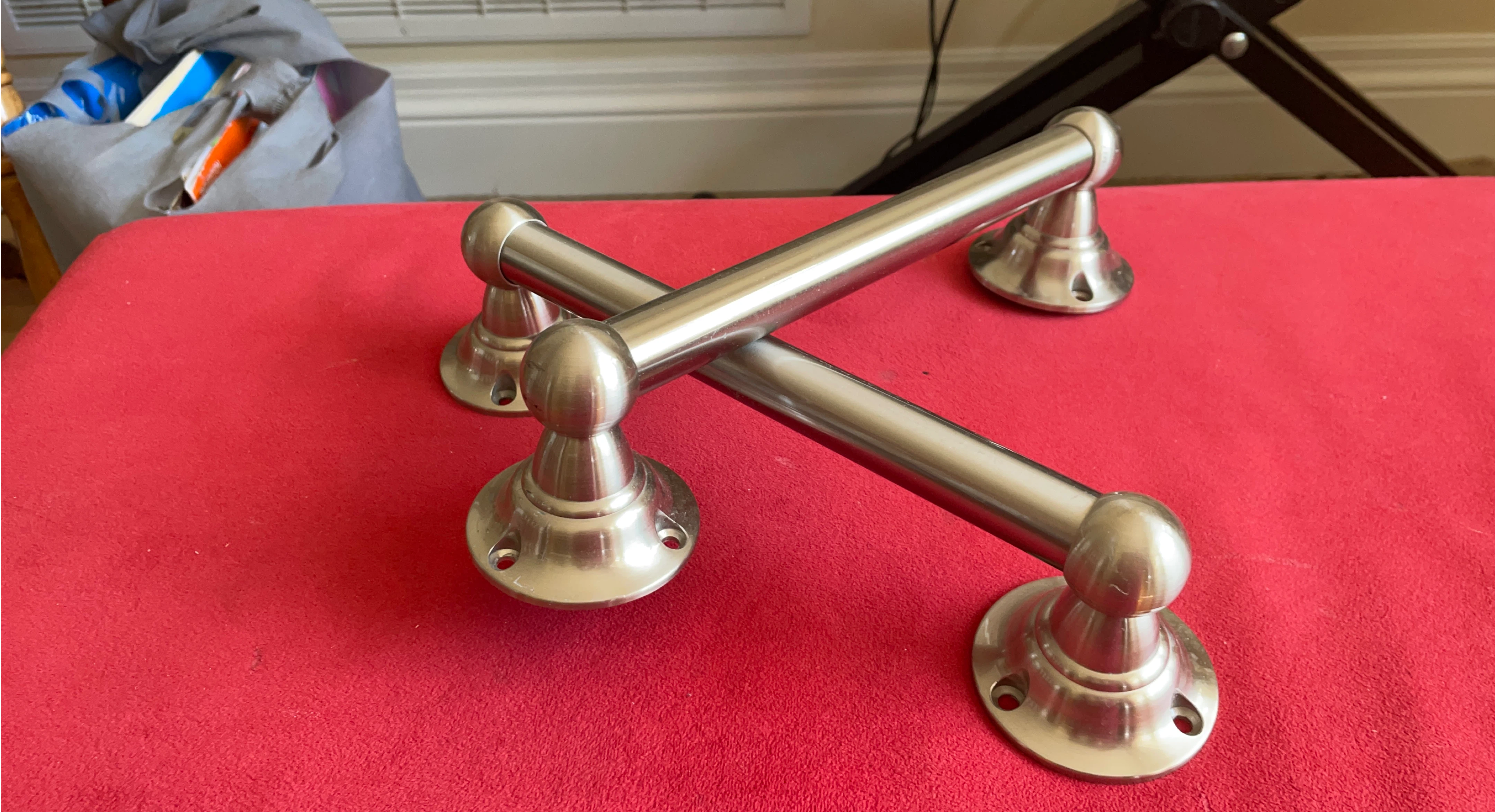 Brushed Nickel Double Towel Bar