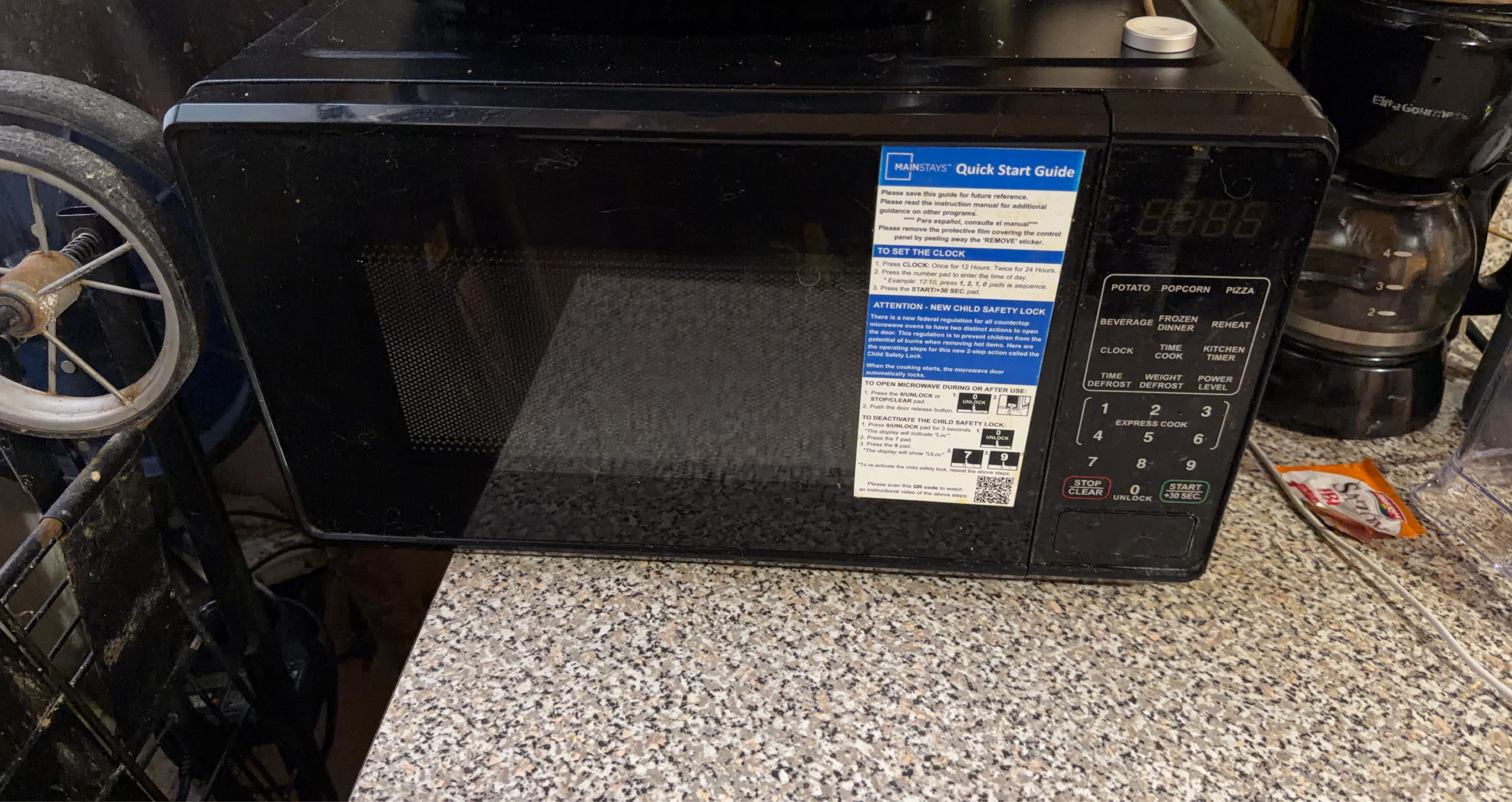 Mainstays Black Microwave Oven