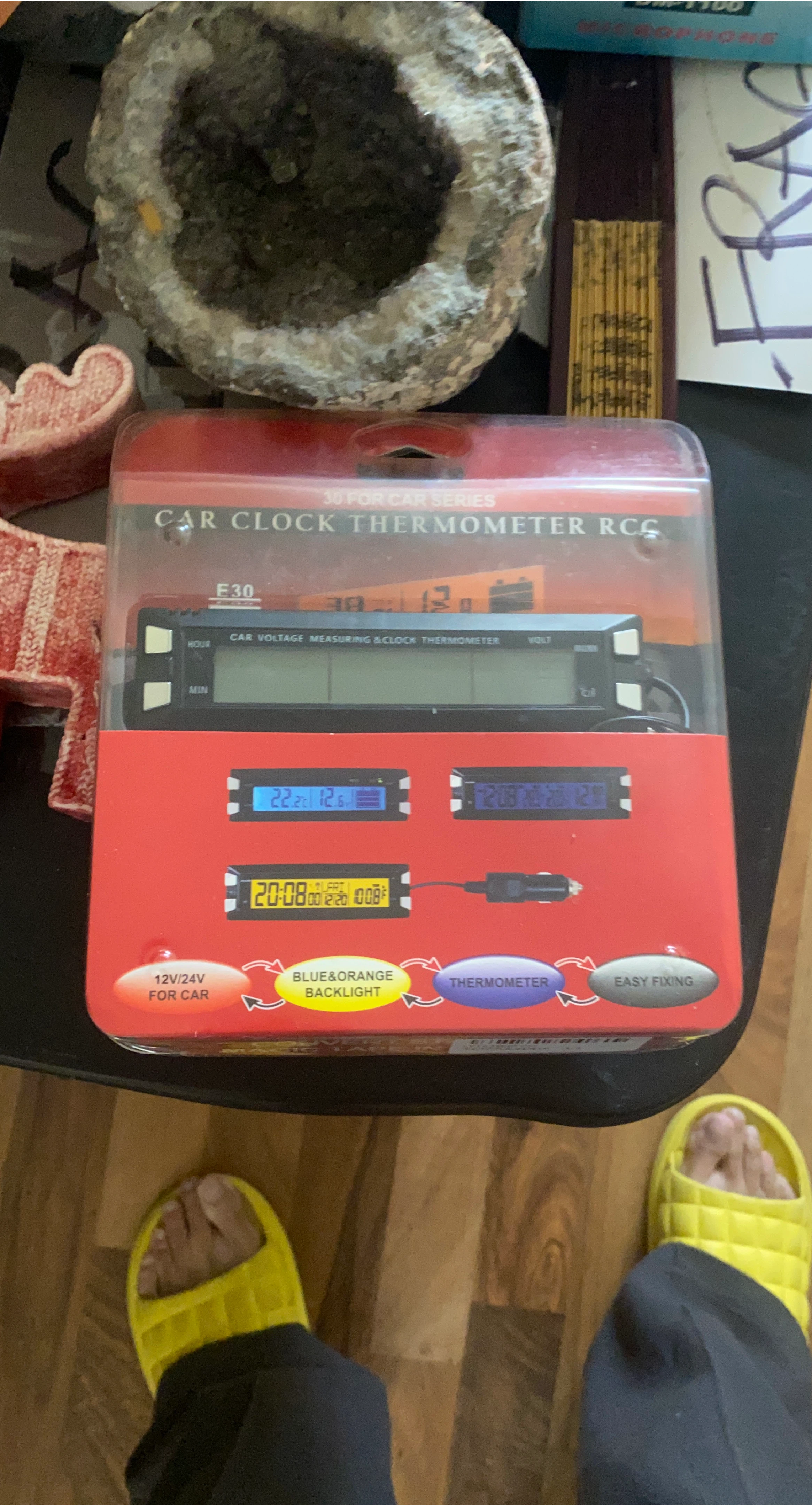Car Clock Thermometer RCC 🥕