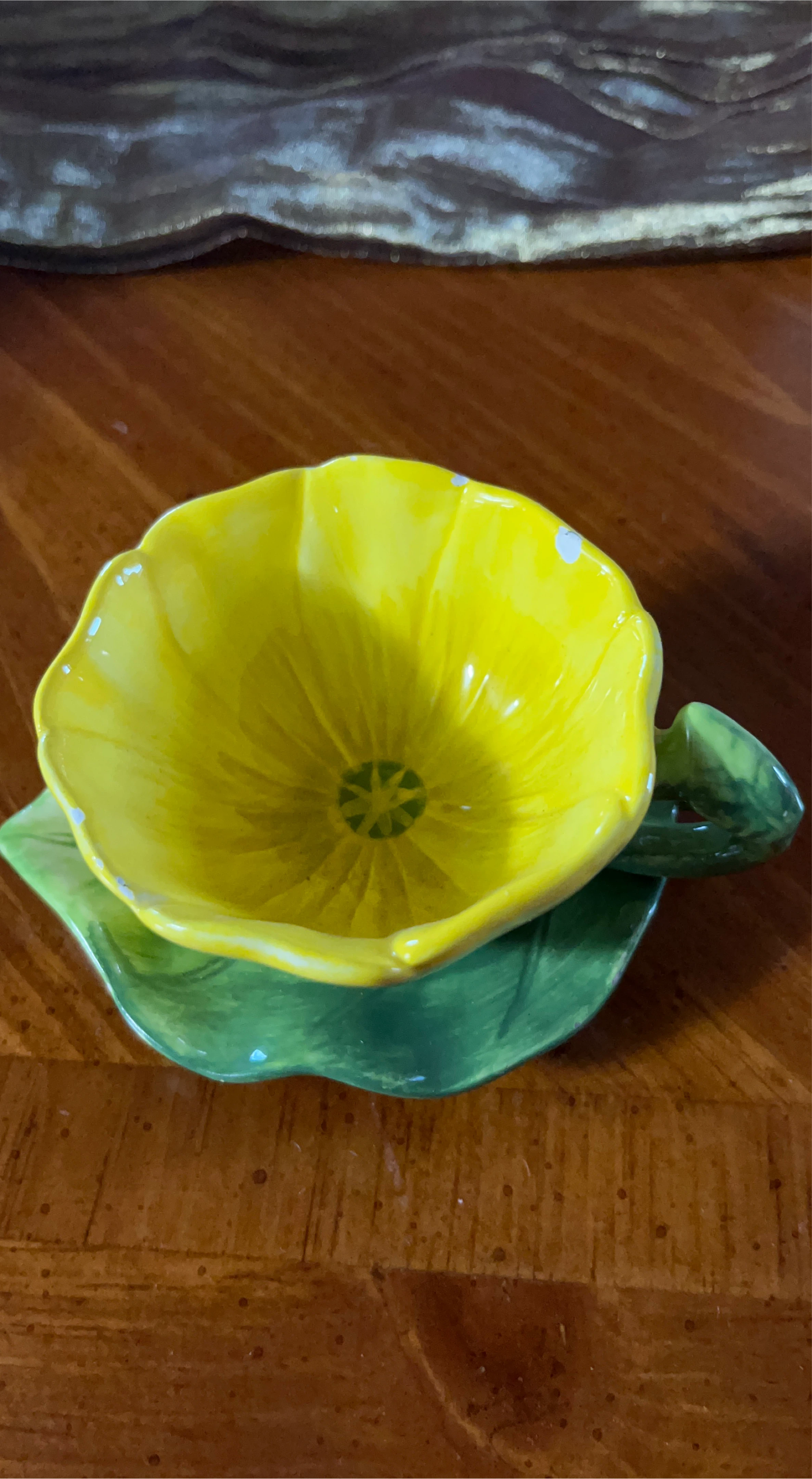 Yellow Flower Tea Cup and Saucer