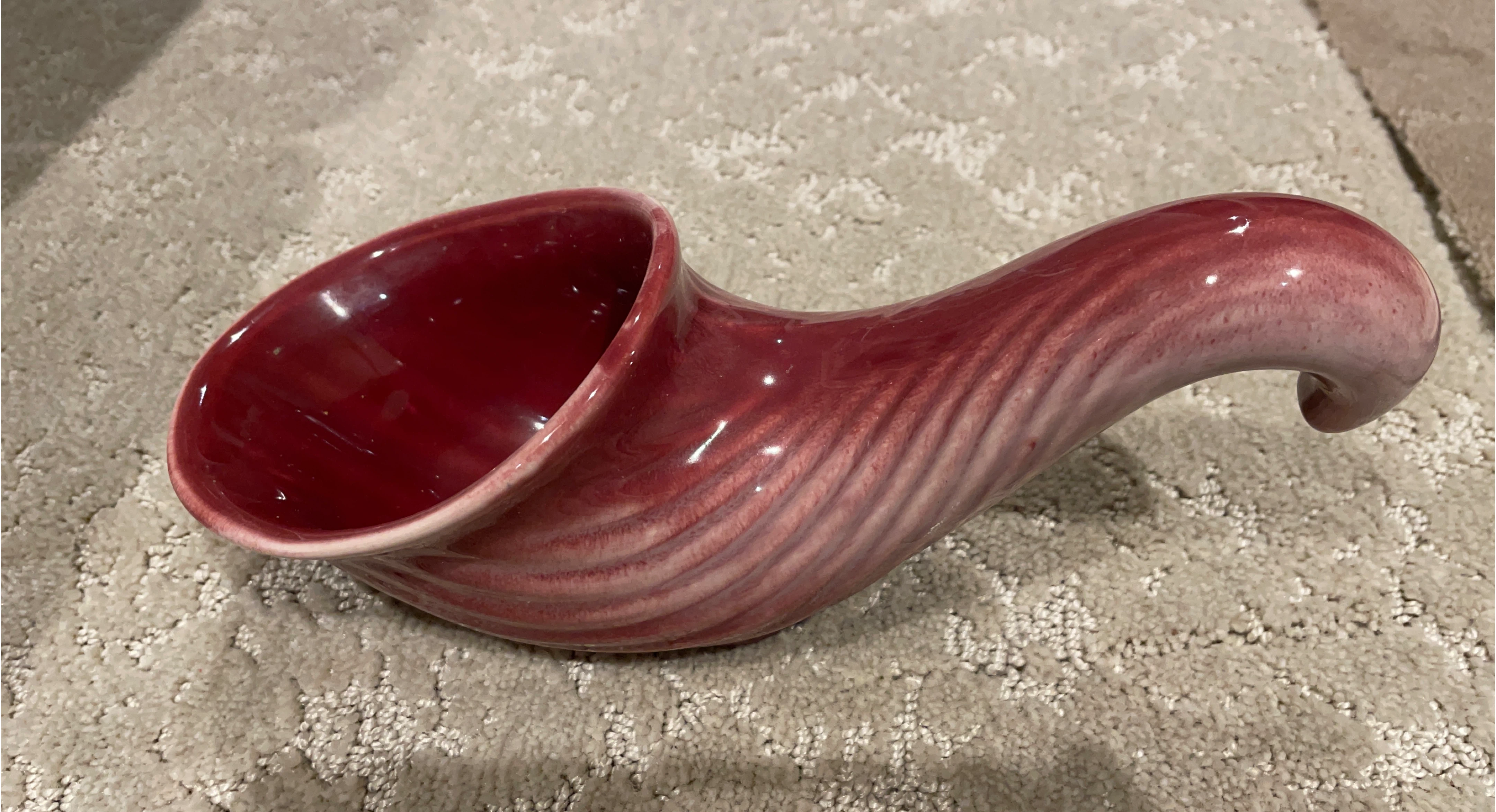 Ceramic Cornucopia Horn Vase