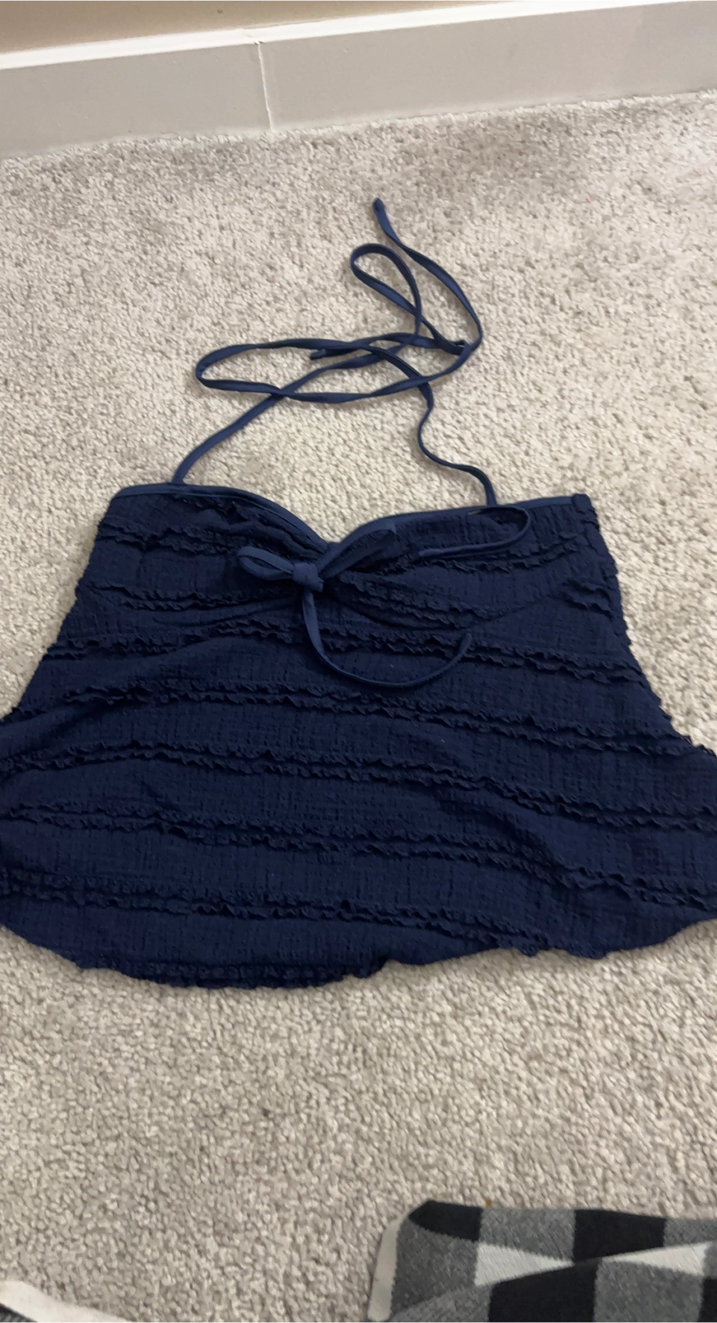 Navy Blue Halter Top