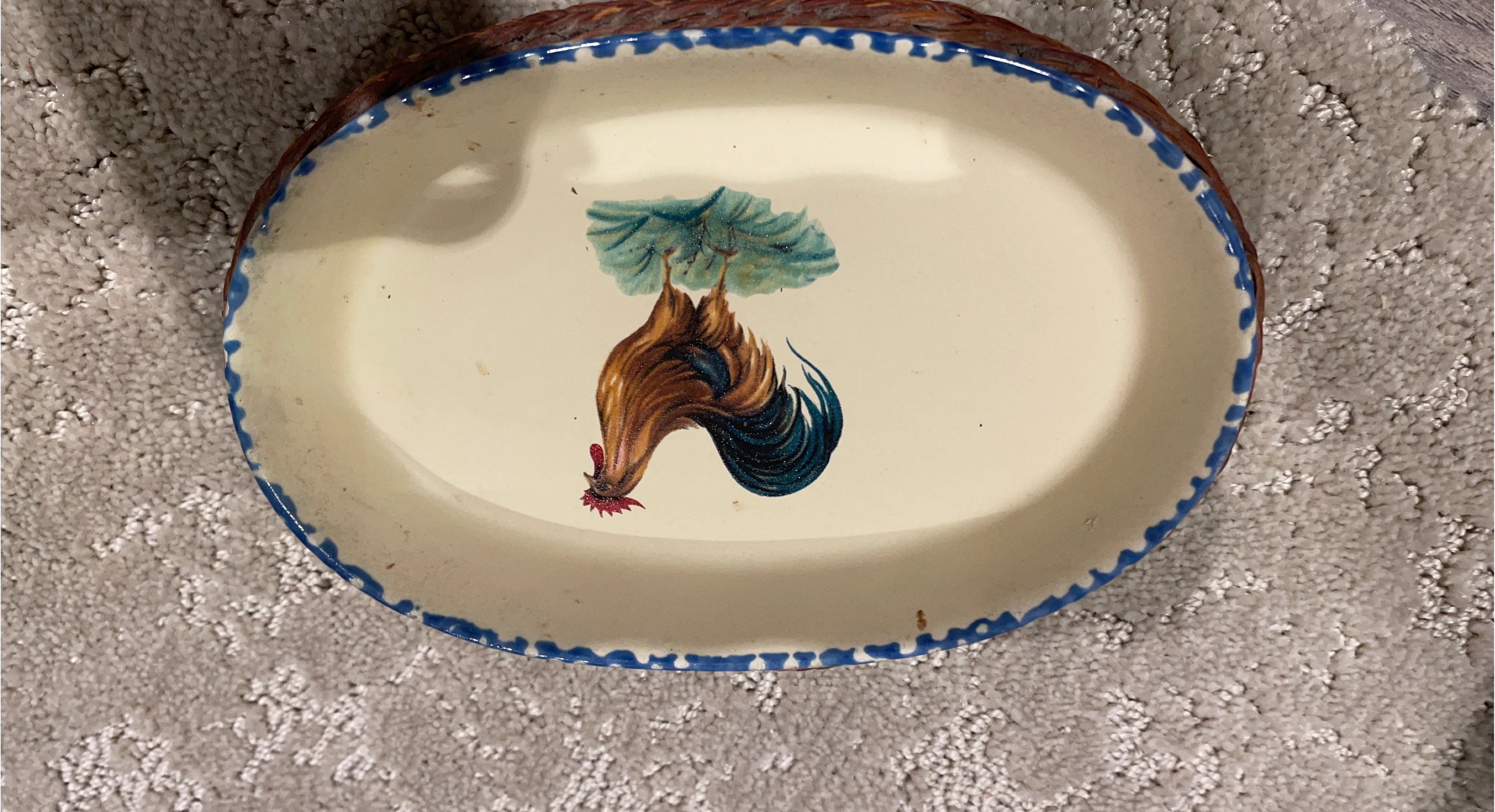 Rooster Oval Platter