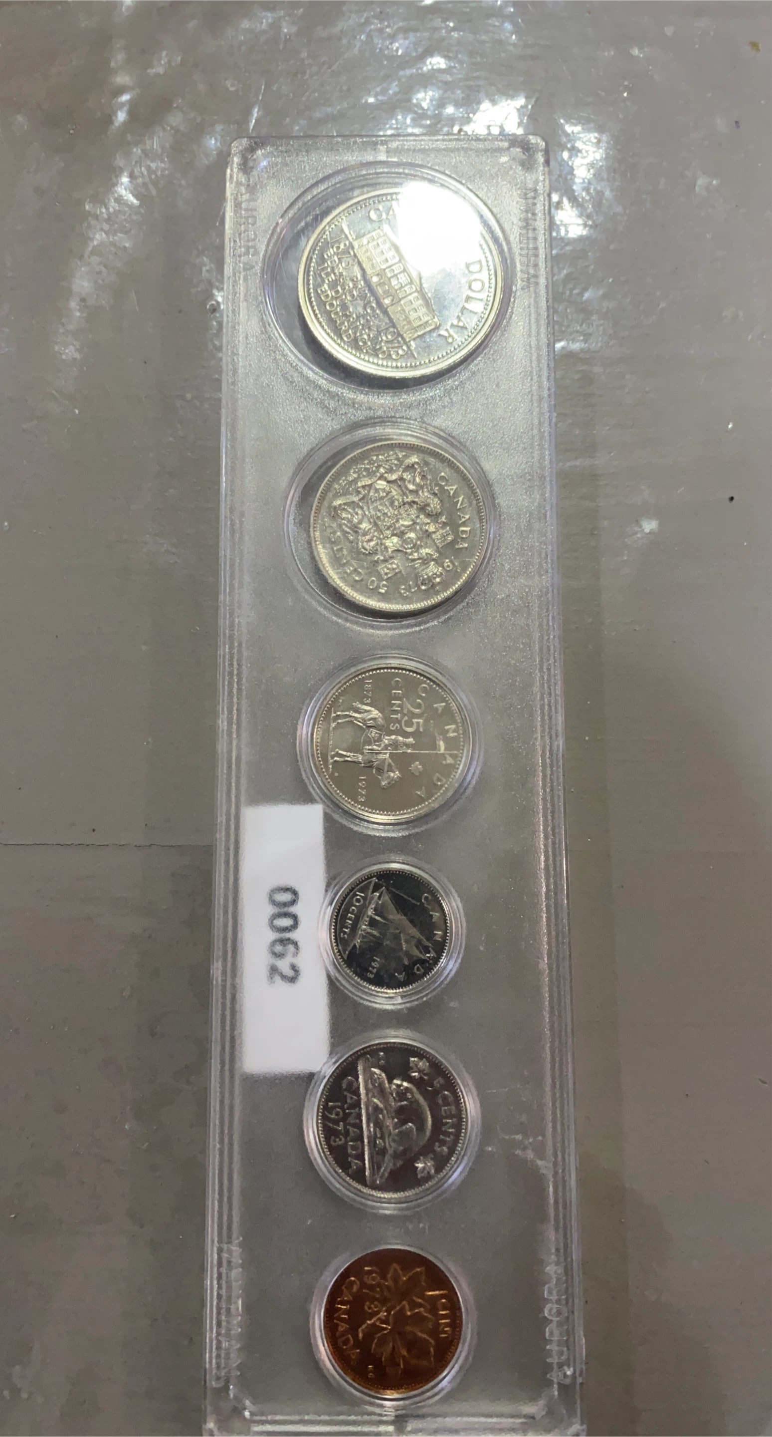 1973 Canadian Coin Collection in Display Case
