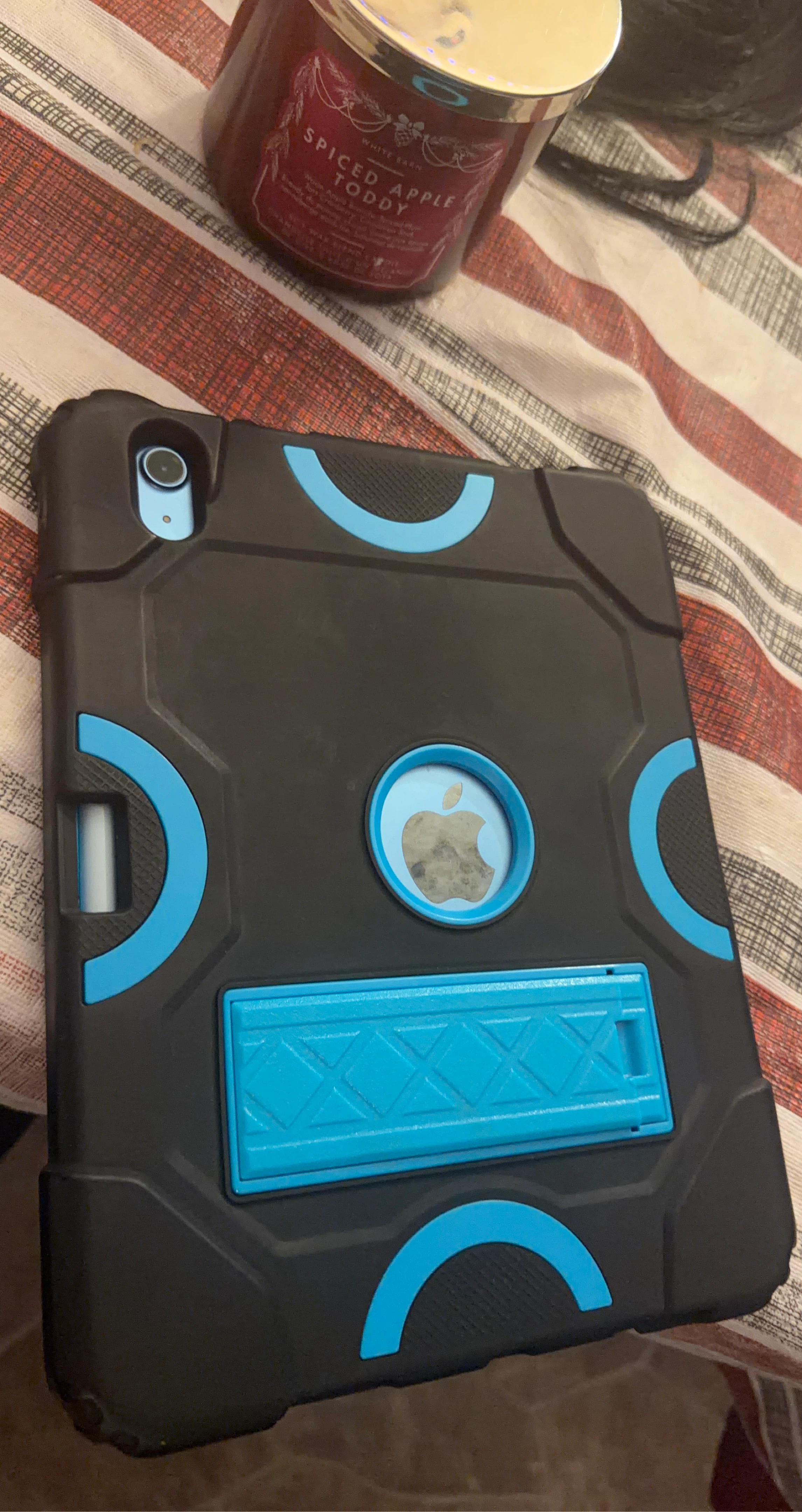 Black and Blue Heavy Duty iPad Case with Stand