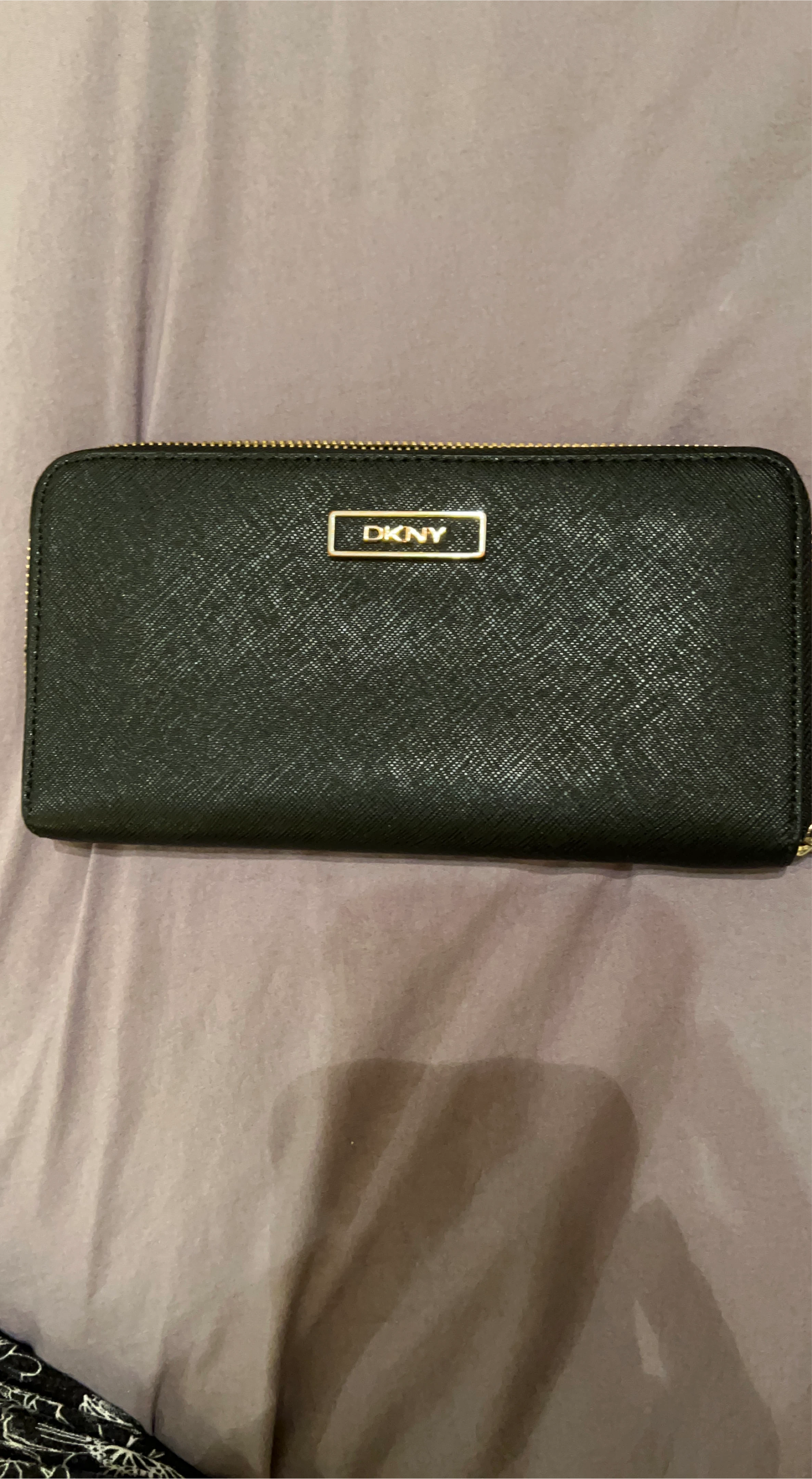 DKNY Black Zip Around Wallet