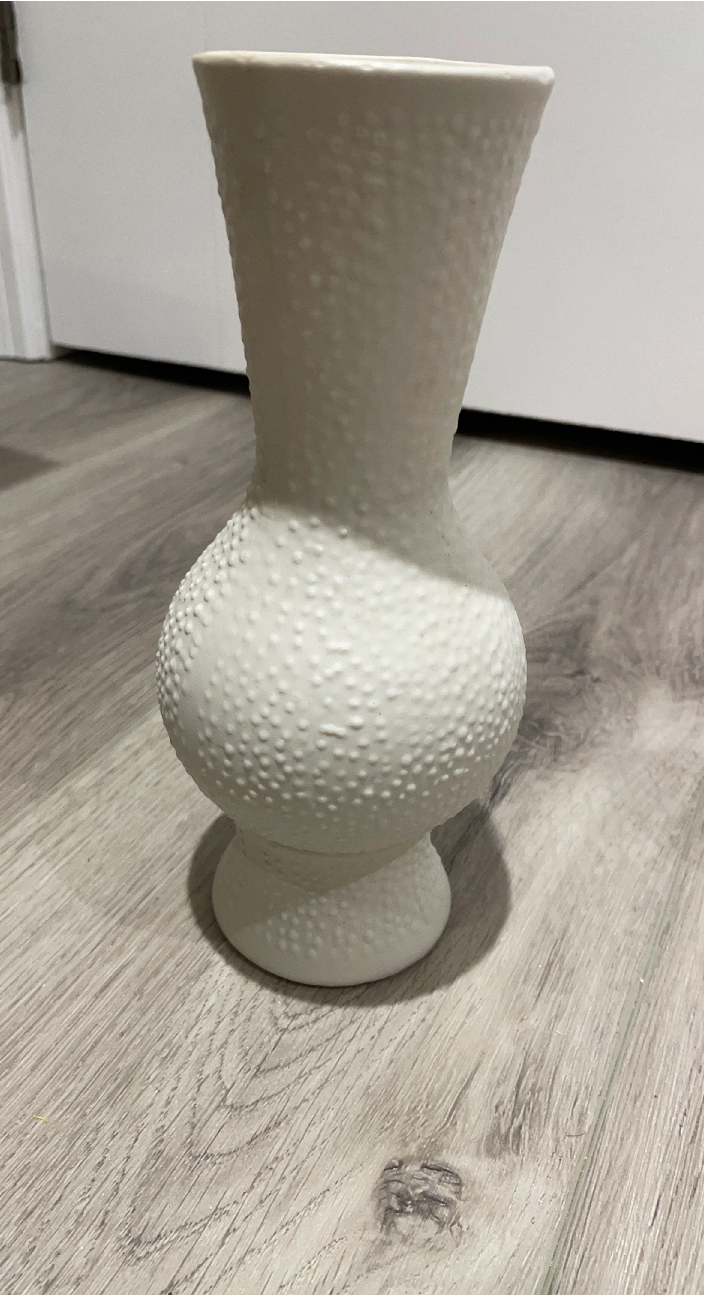 White Textured Vase