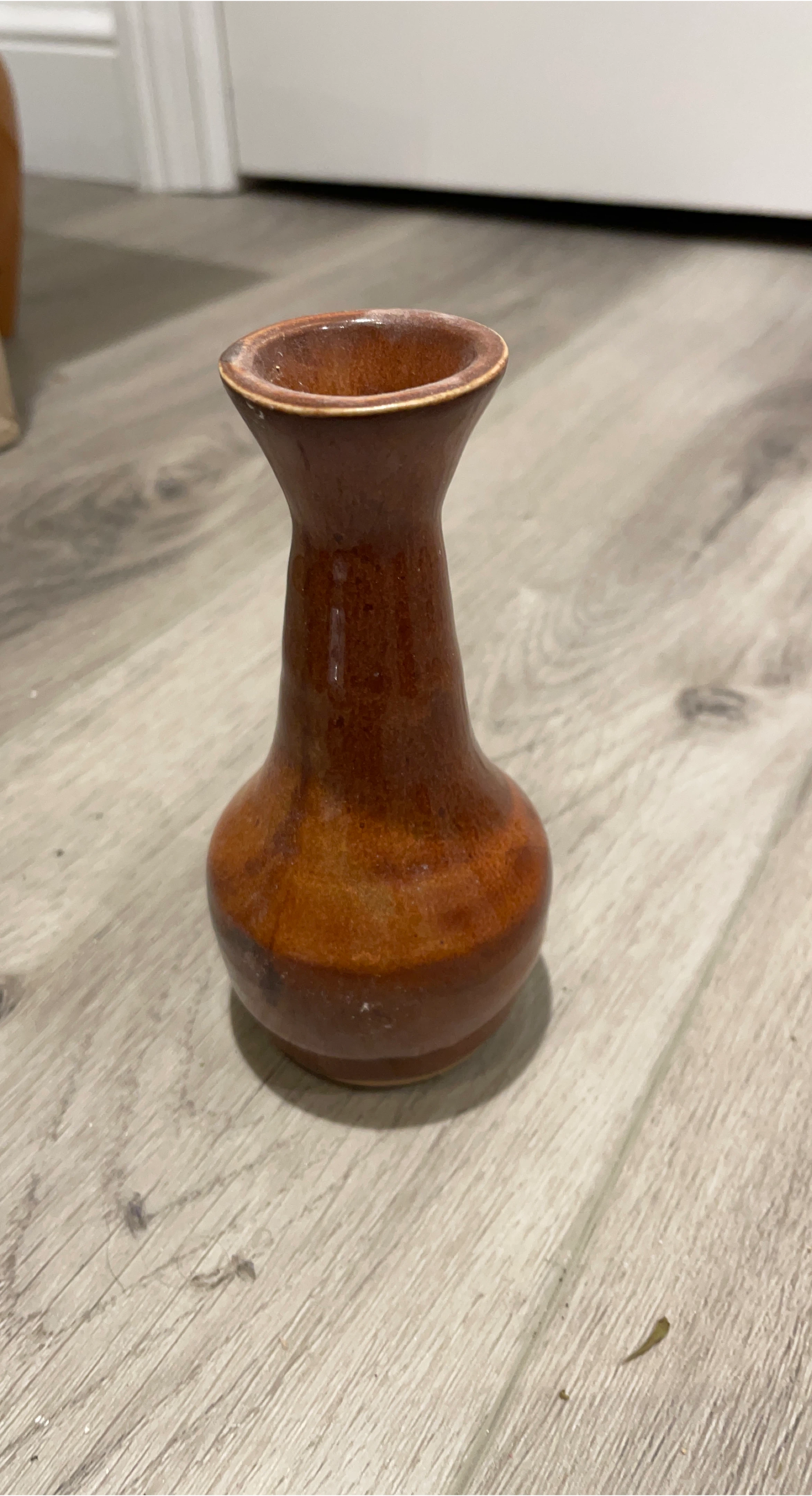 Brown Ceramic Bud Vase