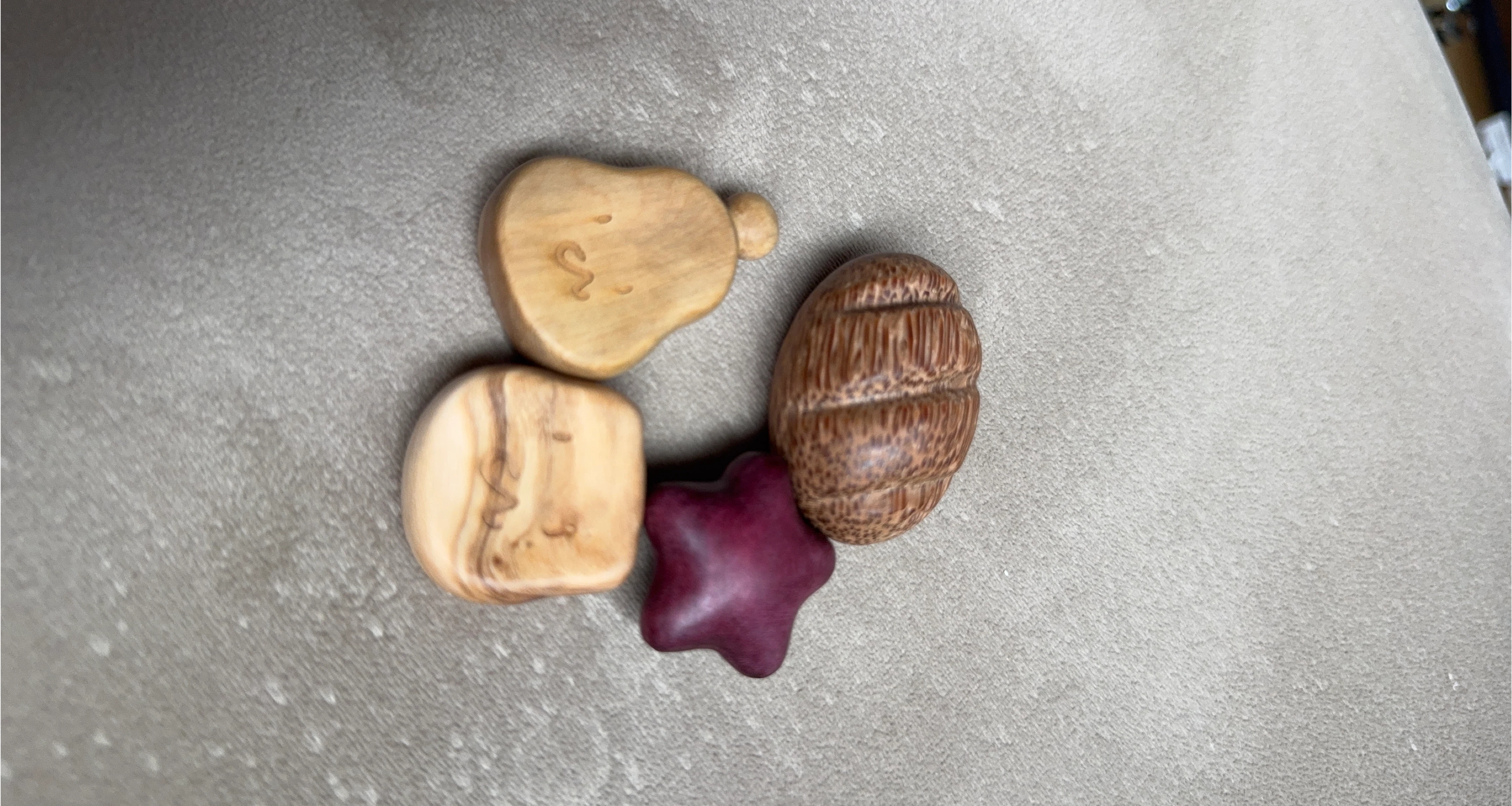 Wooden & Beaded Ornaments - Bell, Star, Square, Barrel Shapes