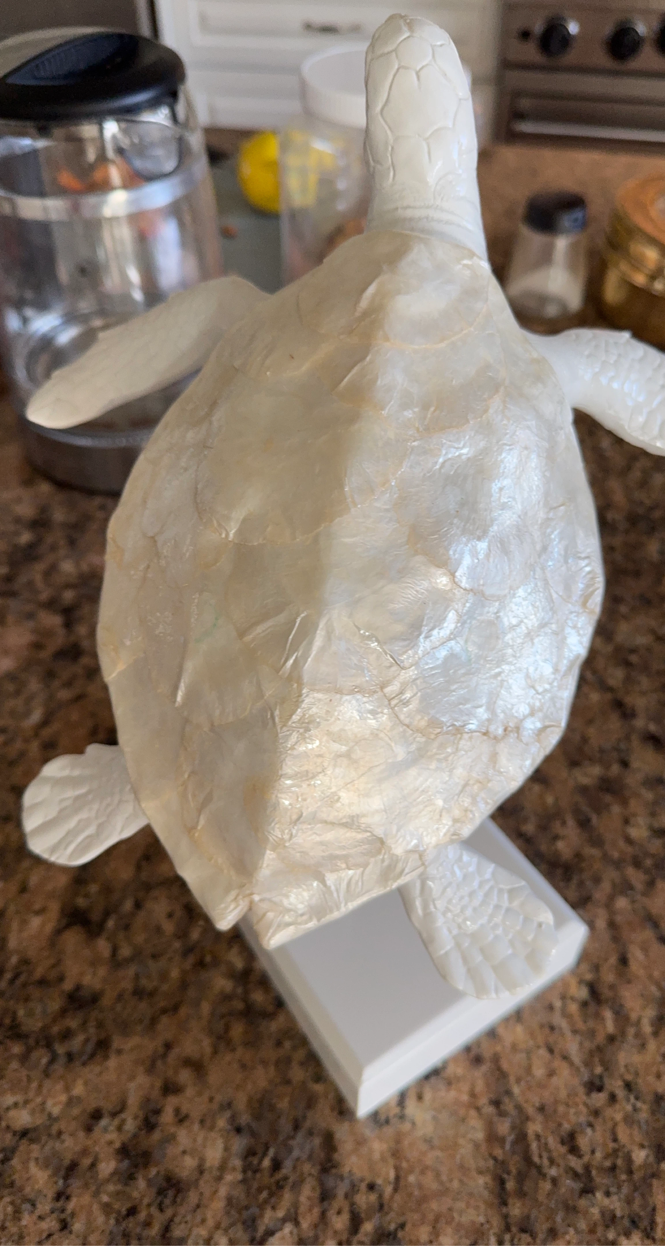 Decorative White Turtle Figurine