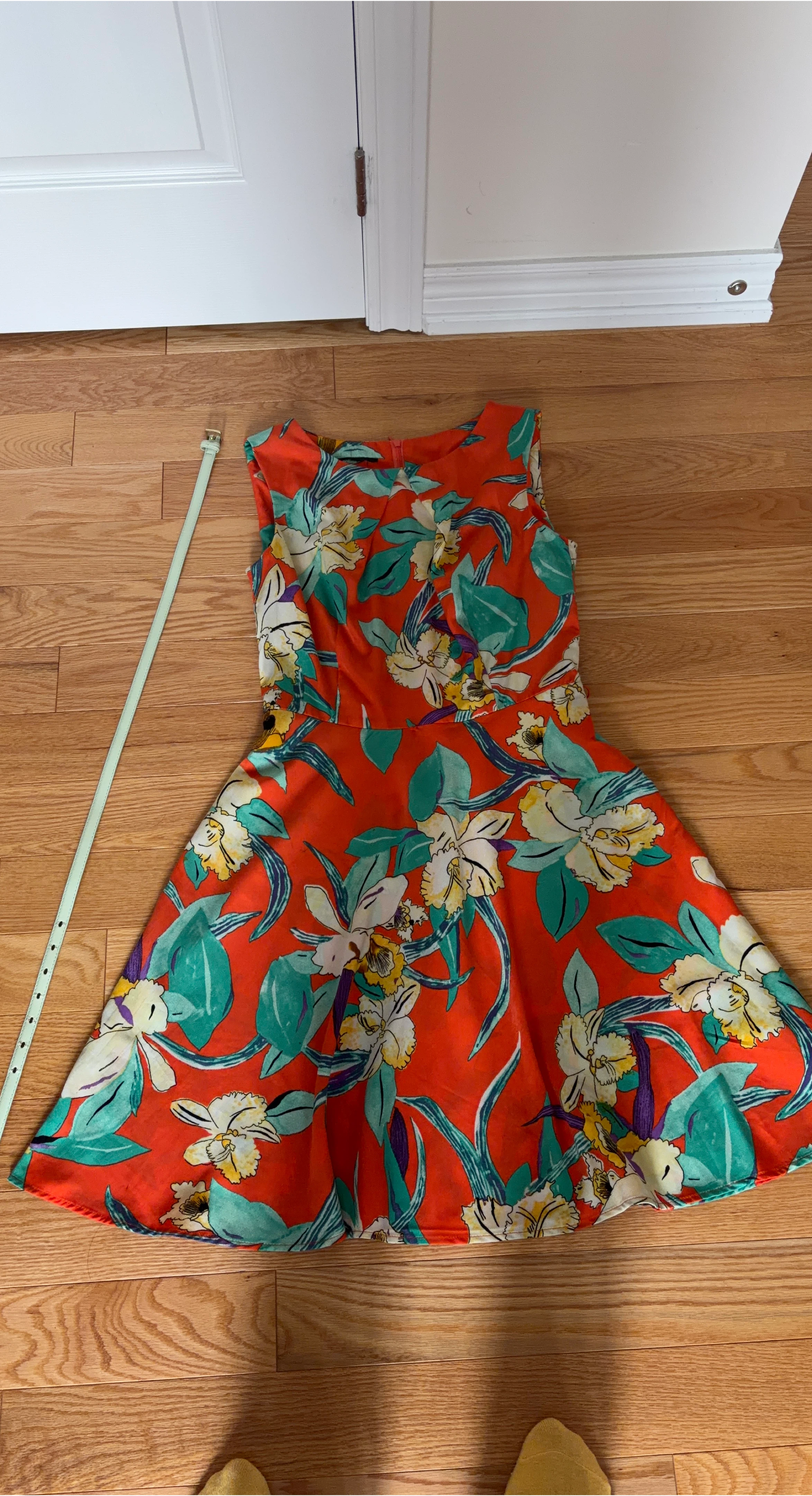 Women's Sleeveless Floral A-Line Dress