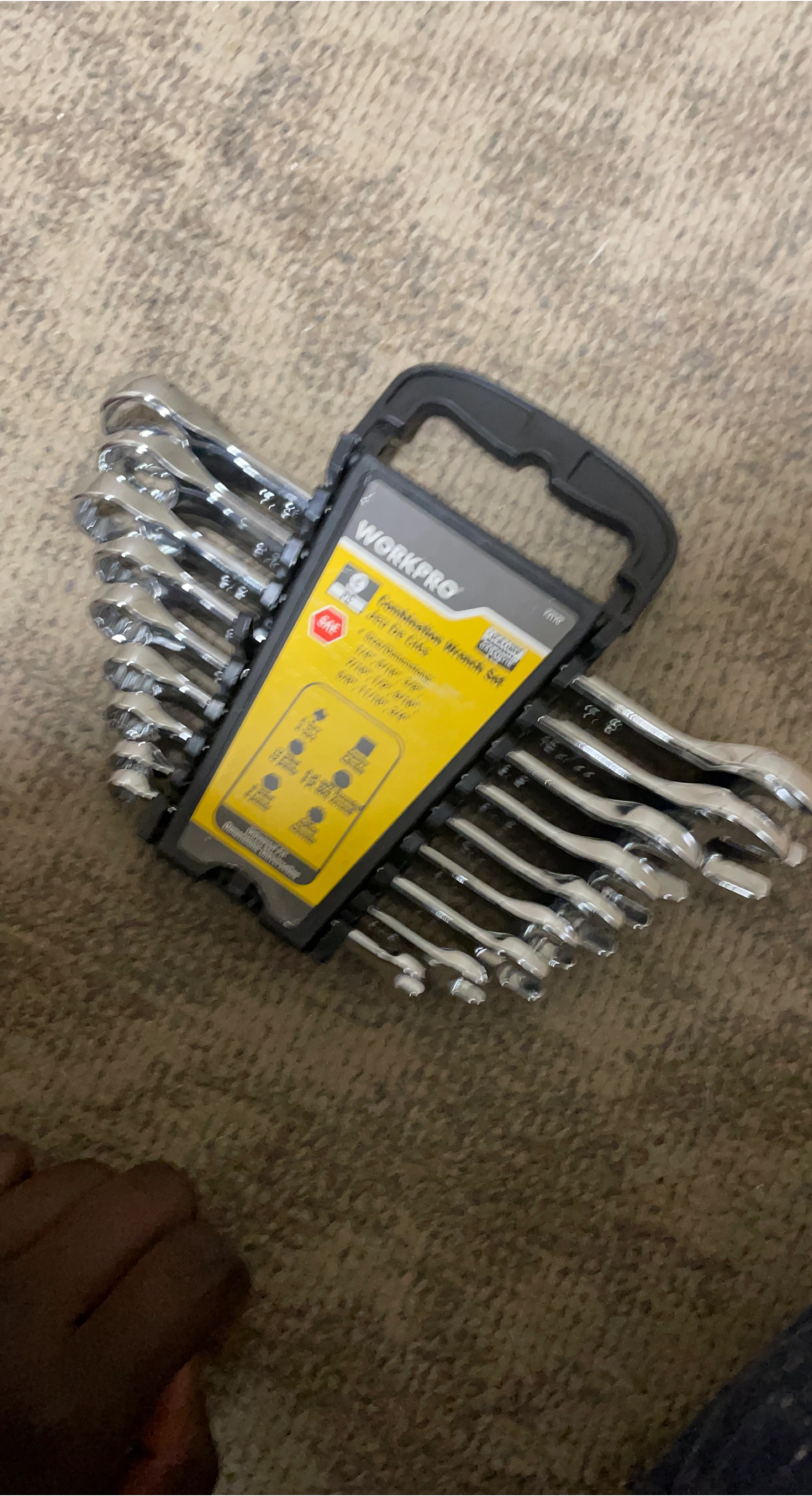 WORKPRO 9-Piece Combination Wrench Set