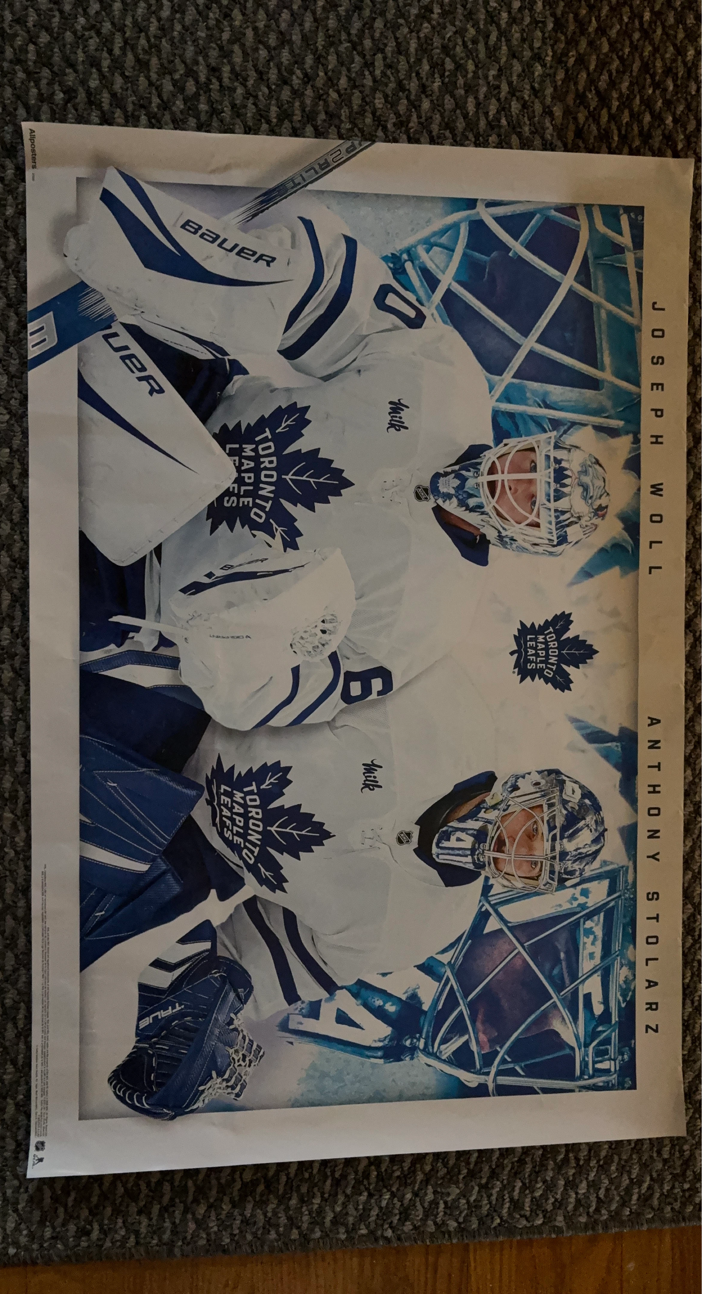 Toronto Maple Leafs Joseph Woll Anthony Stolarz Hockey Poster