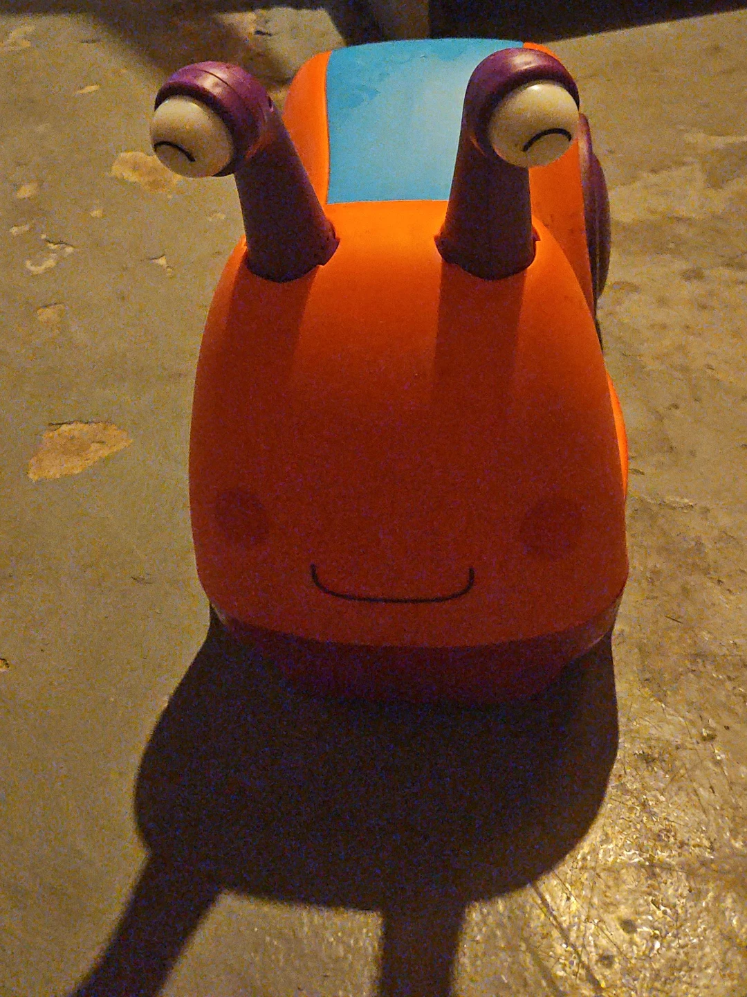 Orange Snail Ride-On Toy