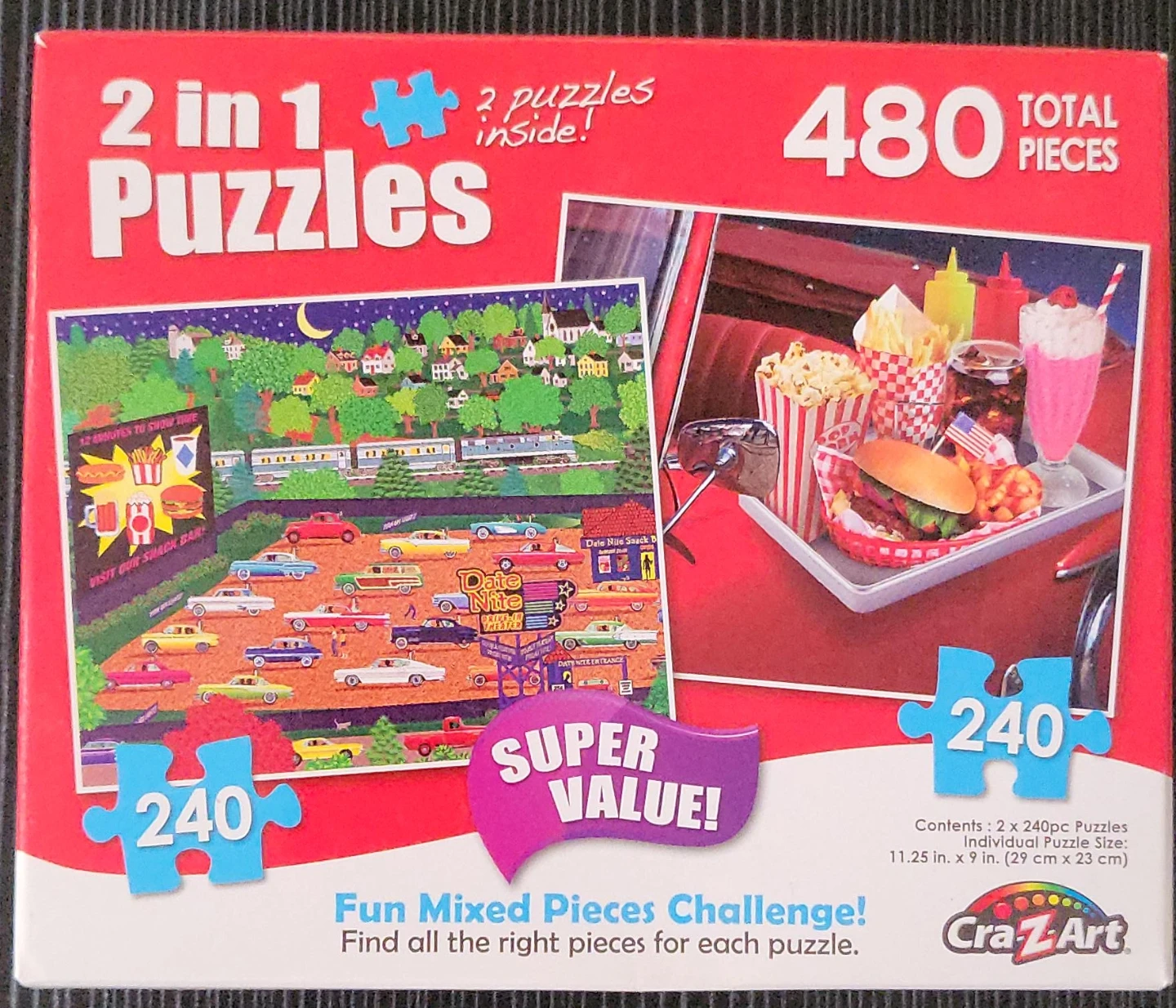 Cra-Z-Art 2-in-1 Puzzles - Drive-In