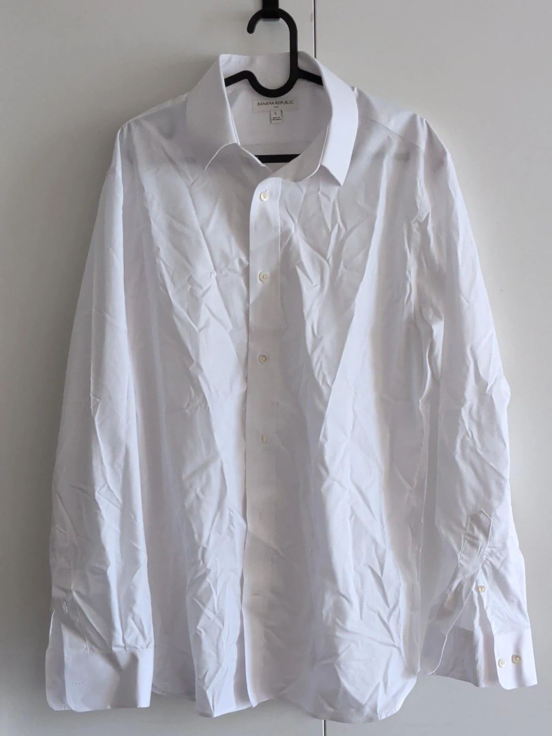 Banana Republic Slim Fit White Dress Shirt - Size L