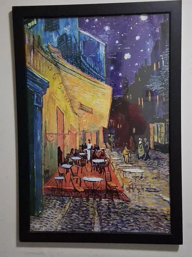 Framed "Cafe Terrace at Night" Print