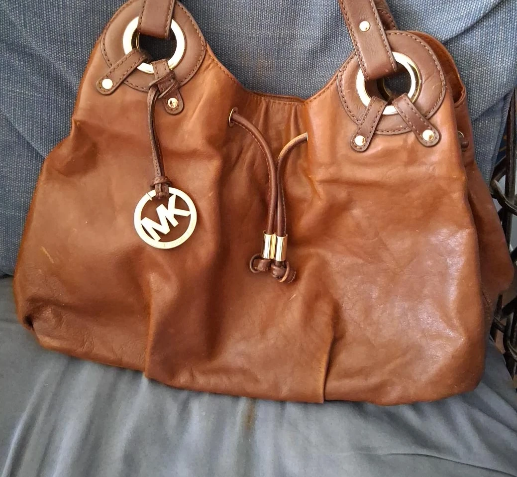 Michael Kors Brown Leather Shoulder Bag