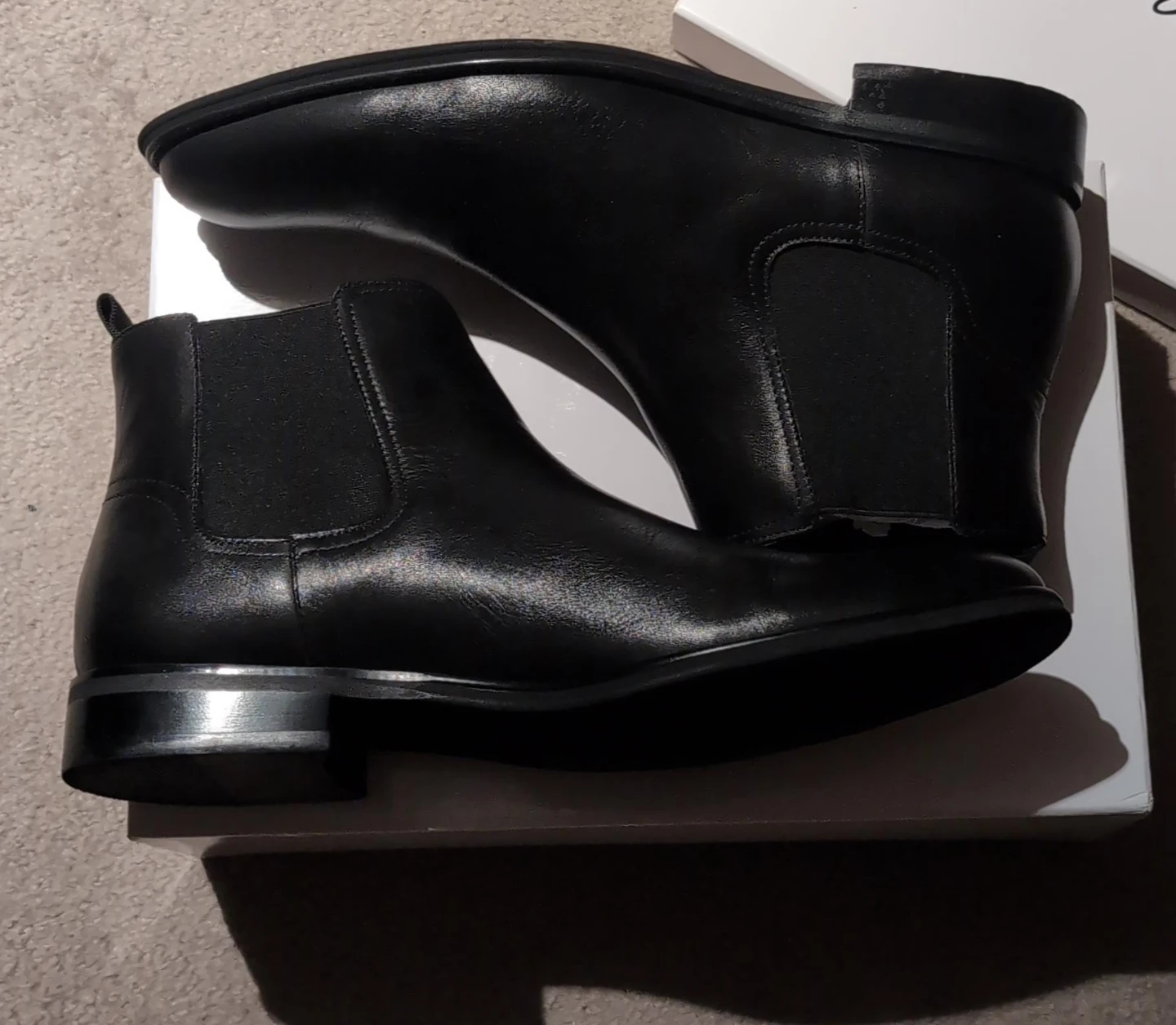 Browns Mens Black Calf Chelsea Boots - Size 45