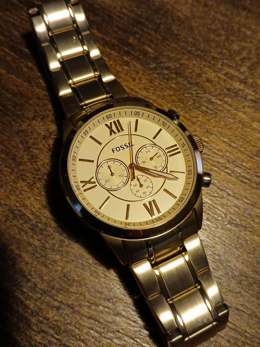 Fossil Gold Tone Chronograph Watch