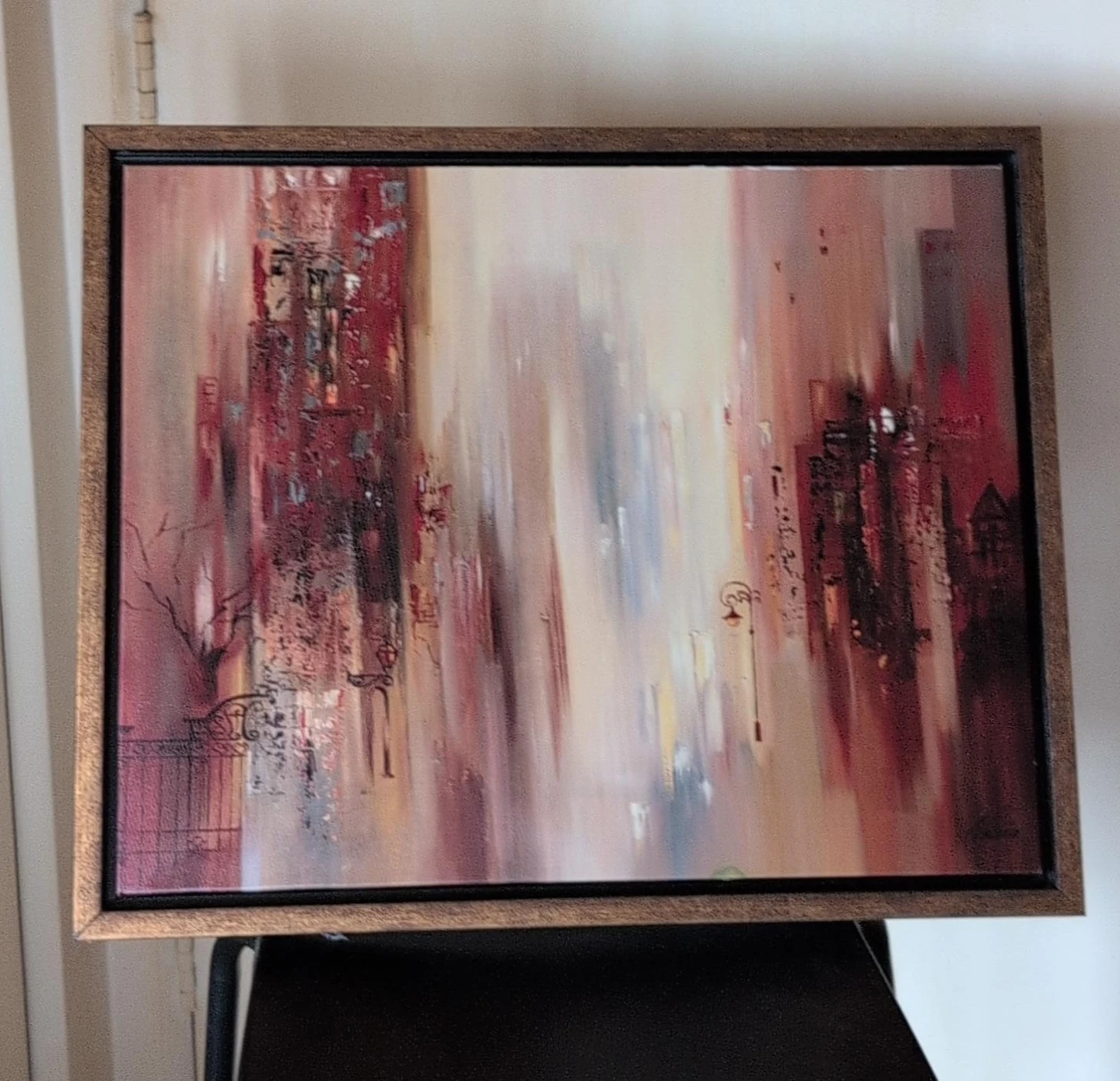 Abstract Cityscape Framed Canvas Art